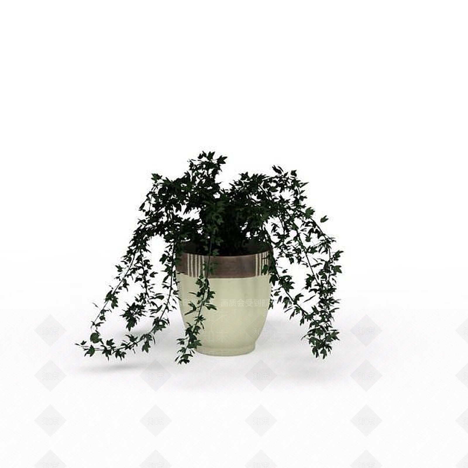 现代盆栽绿化3D模型下载【ID:1200049239】