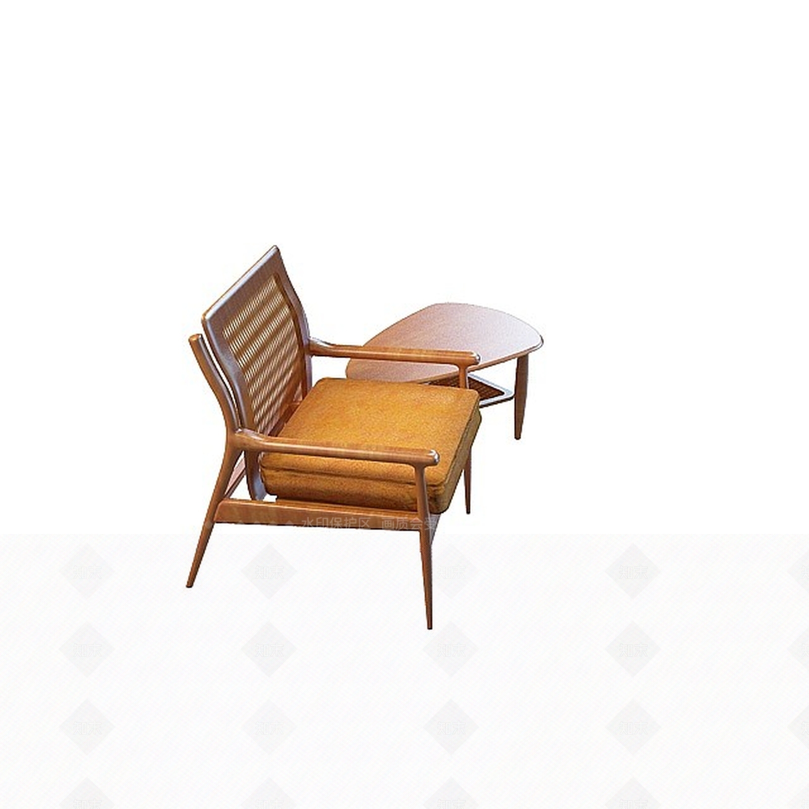 现代休闲桌椅组合3D模型下载【ID:1200049472】