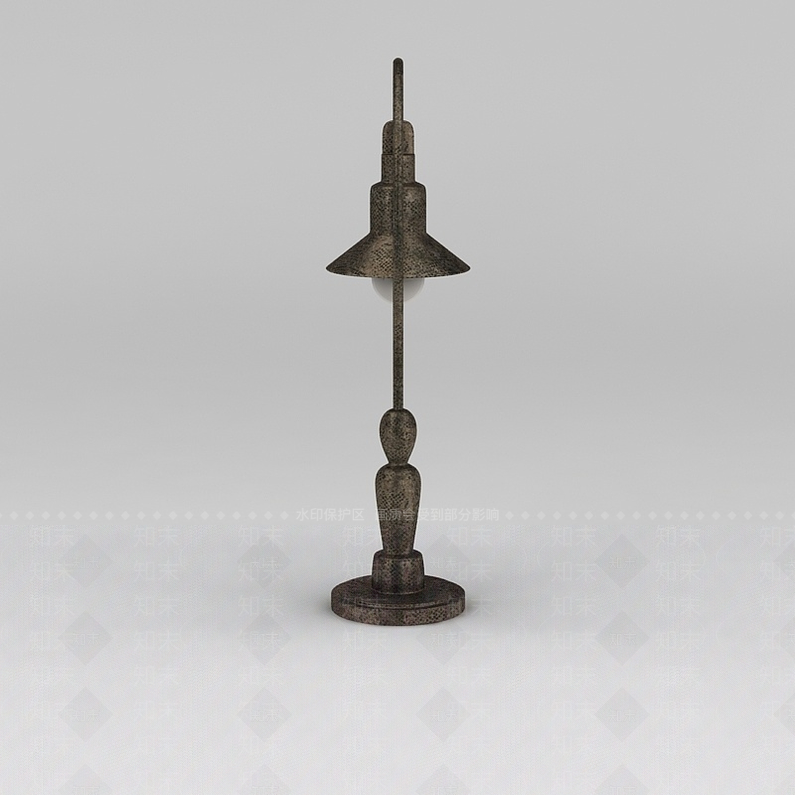 现代精美复古台灯3D模型下载【ID:1200049434】