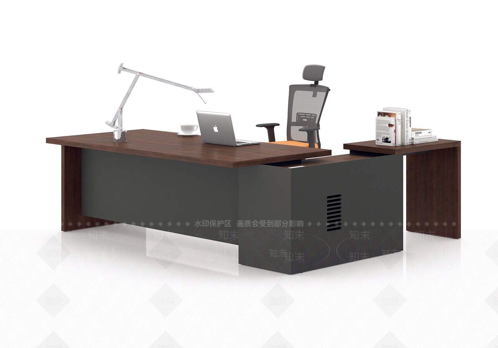 现代轻奢办公桌3D模型下载【ID:1200050219】