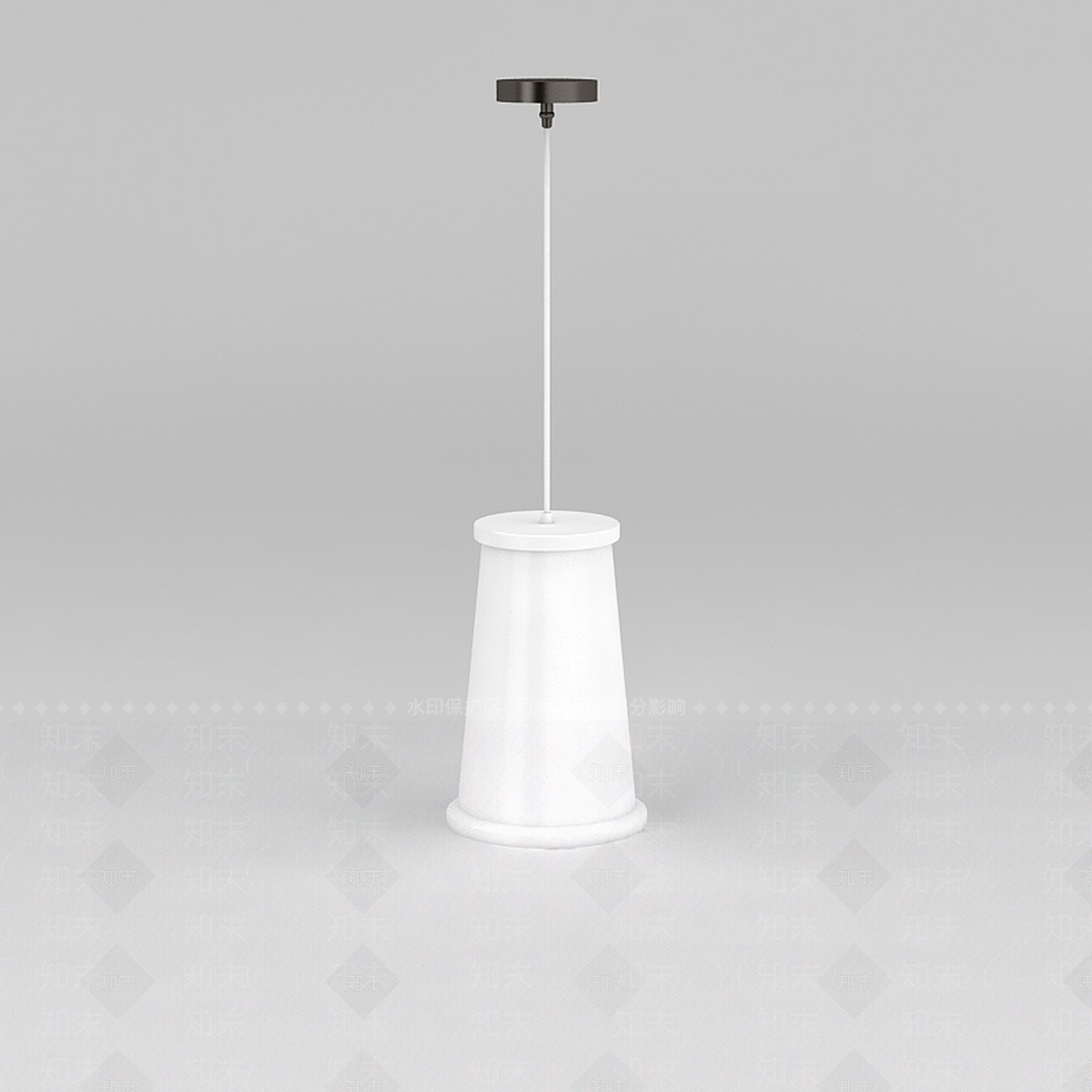 现代白色吊灯3D模型下载【ID:1200050611】