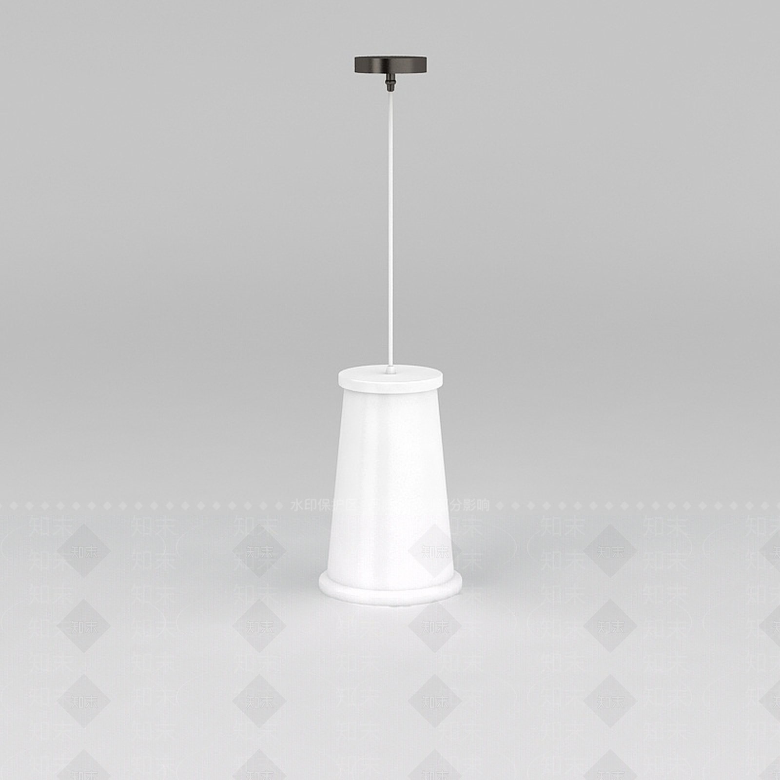现代白色吊灯3D模型下载【ID:1200050611】