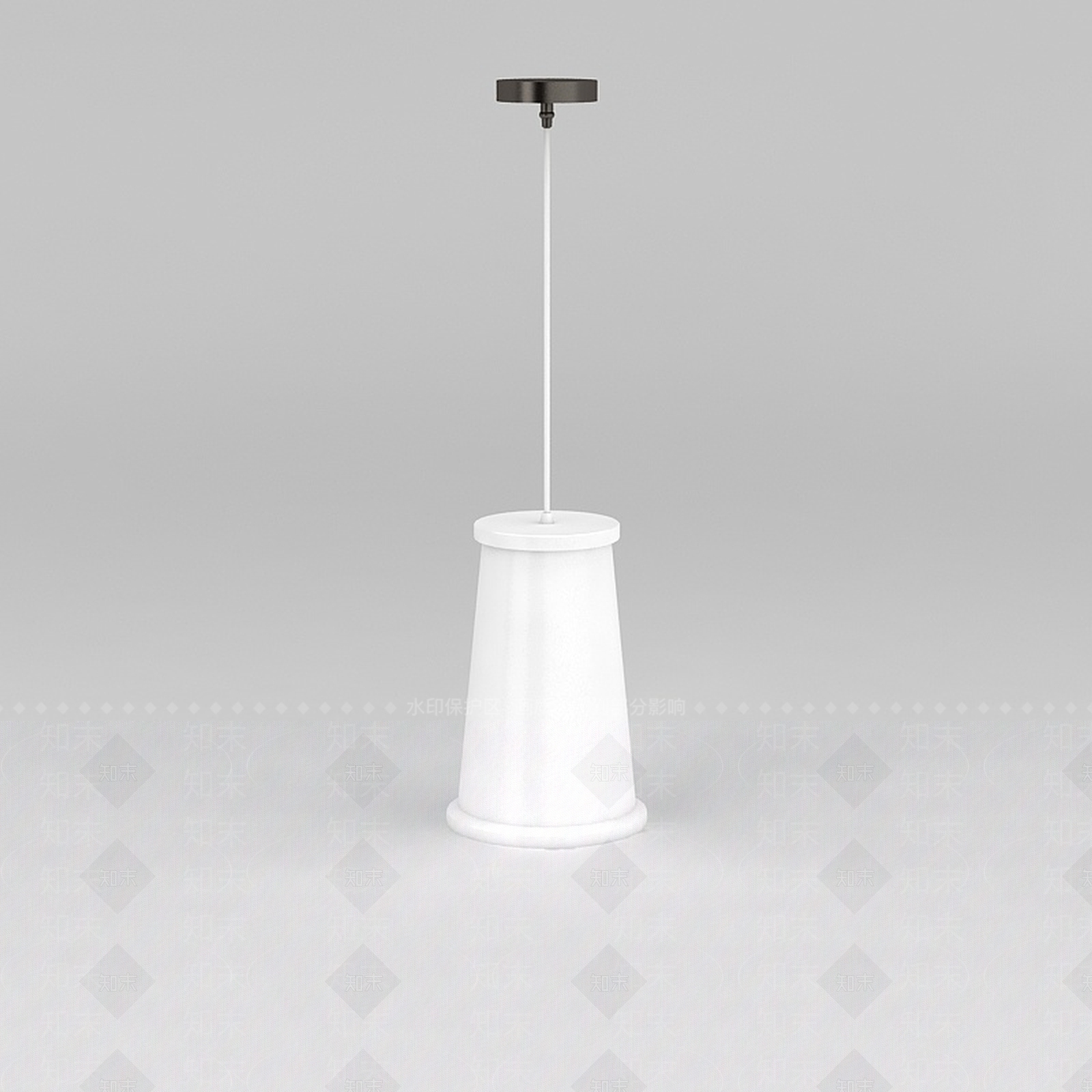 现代白色吊灯3D模型下载【ID:1200050611】