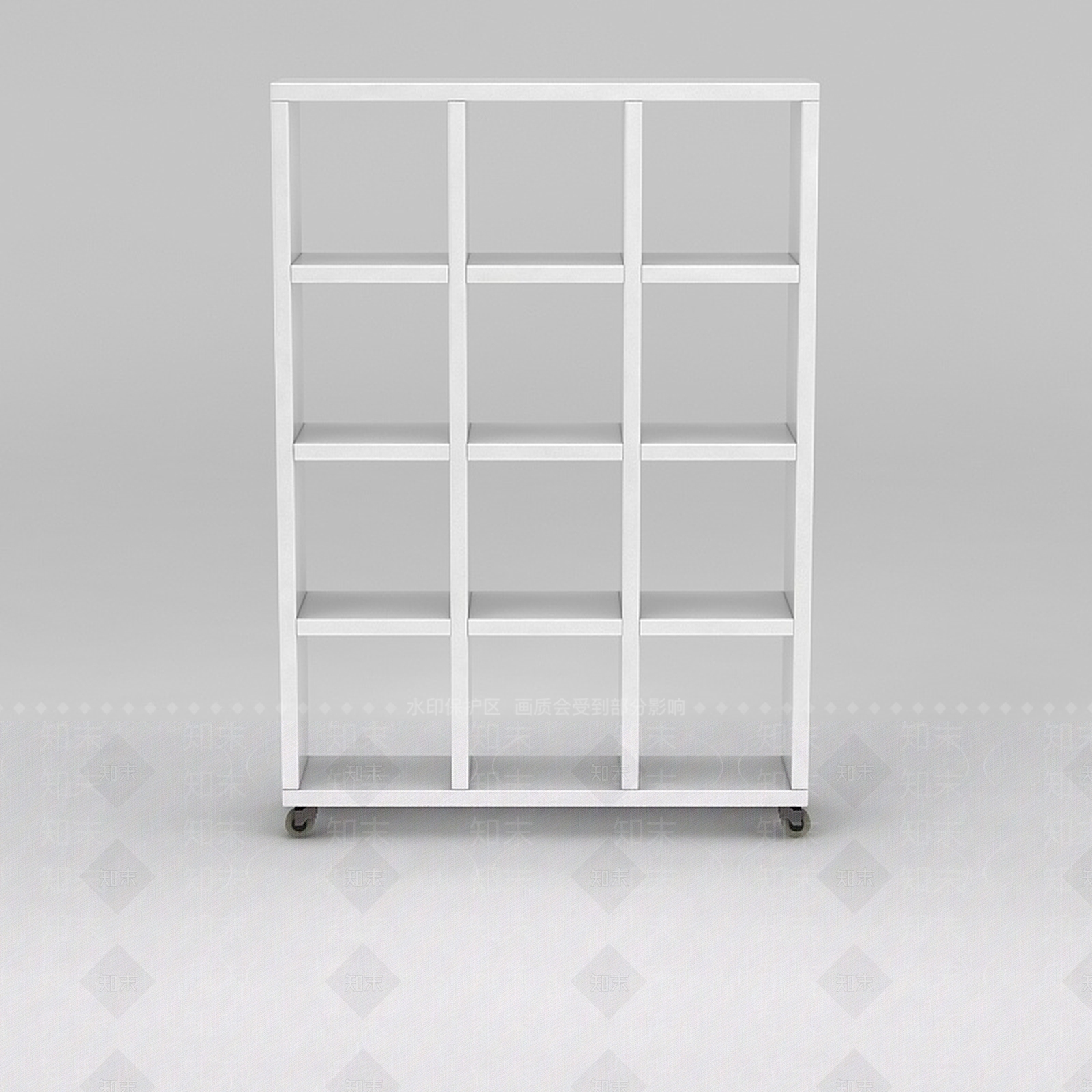 现代可移动书架3D模型下载【ID:1200051321】