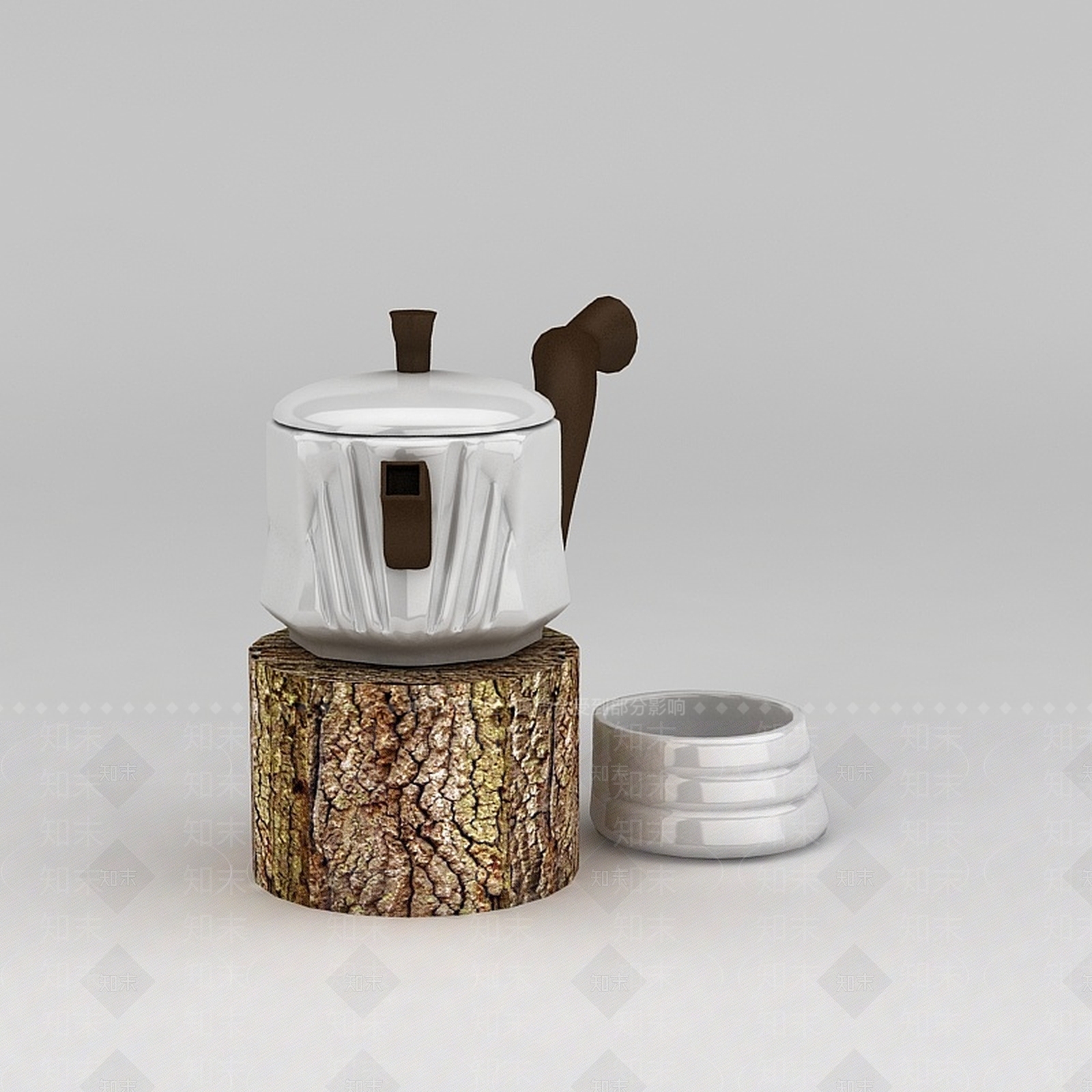 现代精品陶瓷茶具3D模型下载【ID:1200052813】