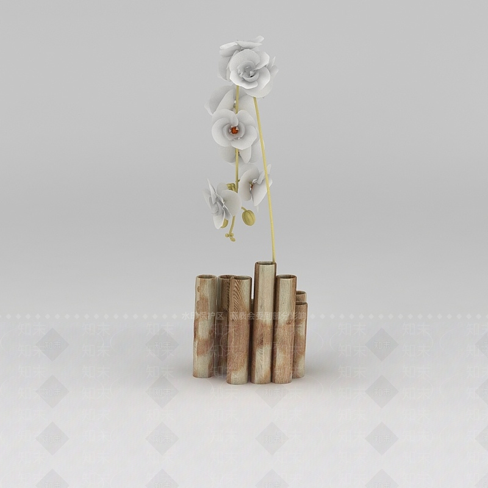 现代兰花插花3D模型下载【ID:1200052919】