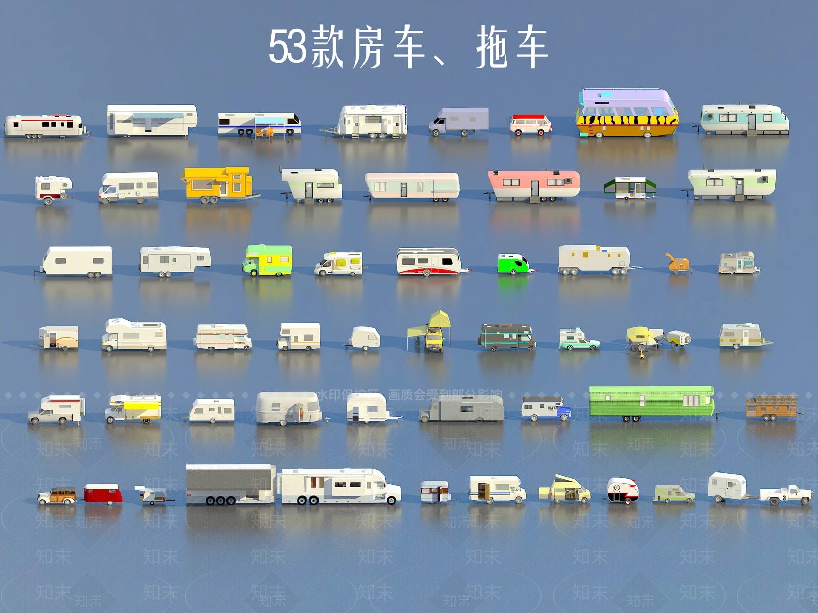 现代房车营地3D模型下载【ID:1200053679】