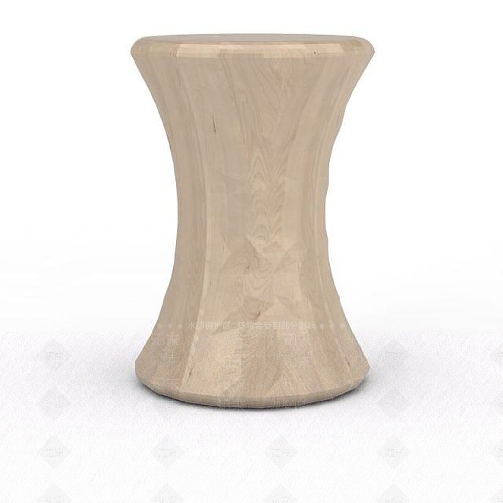 现代创意实木圆几3D模型下载【ID:1200054370】