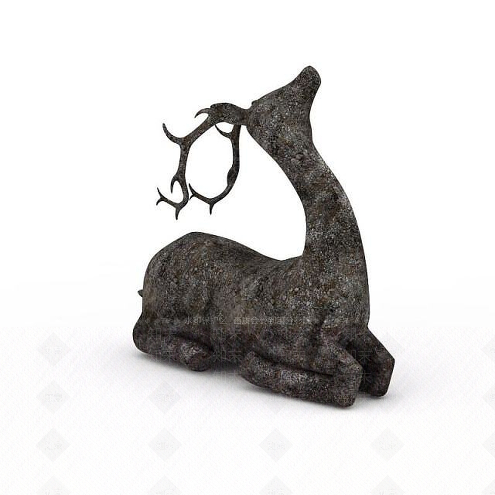 现代麋鹿造型装饰品3D模型下载【ID:1200054406】