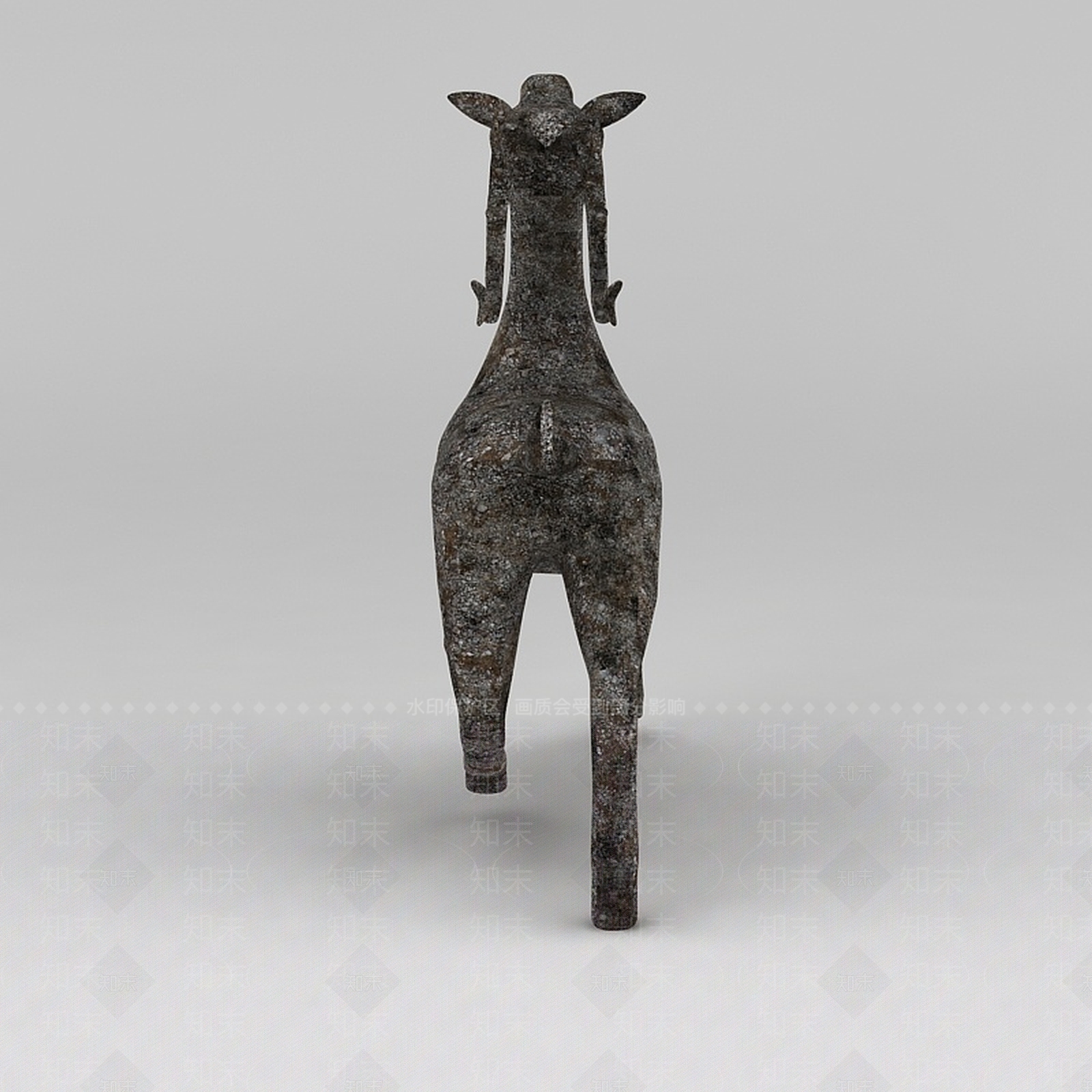 现代麋鹿装饰品3D模型下载【ID:1200054503】