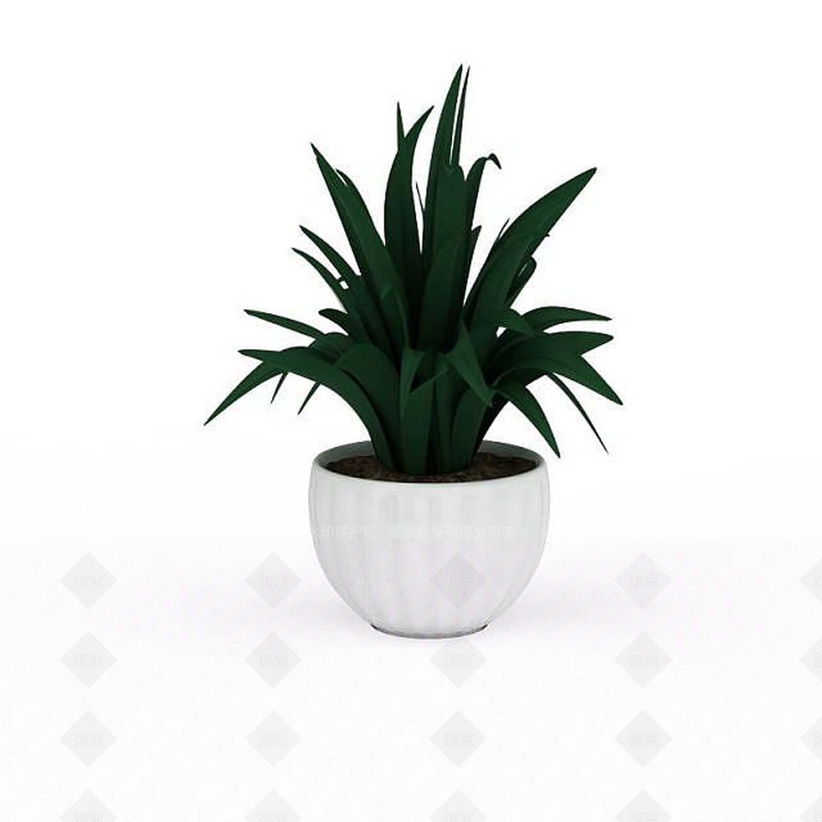 现代绿植盆栽装饰品3D模型下载【ID:1200054753】