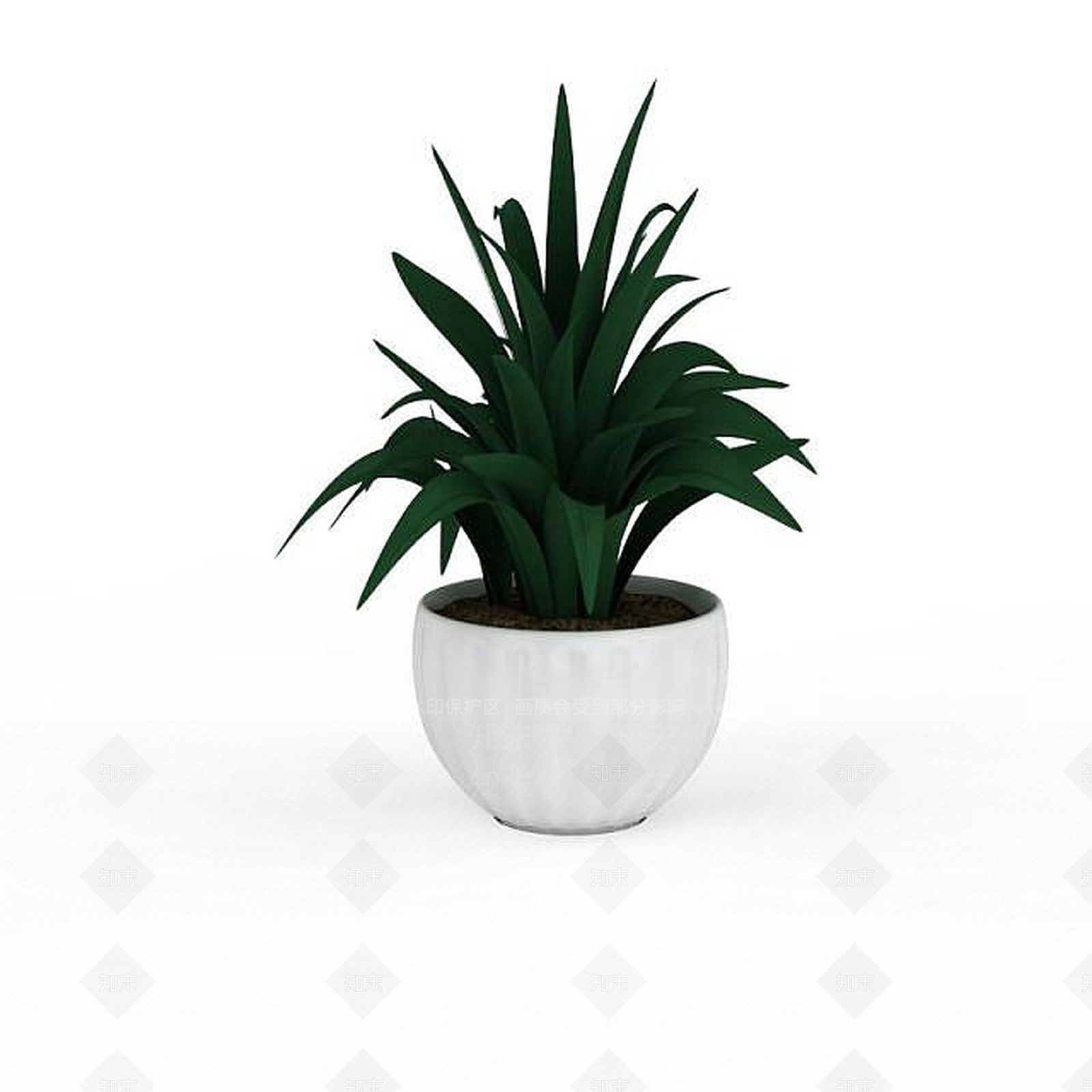 现代绿植盆栽装饰品3D模型下载【ID:1200054753】