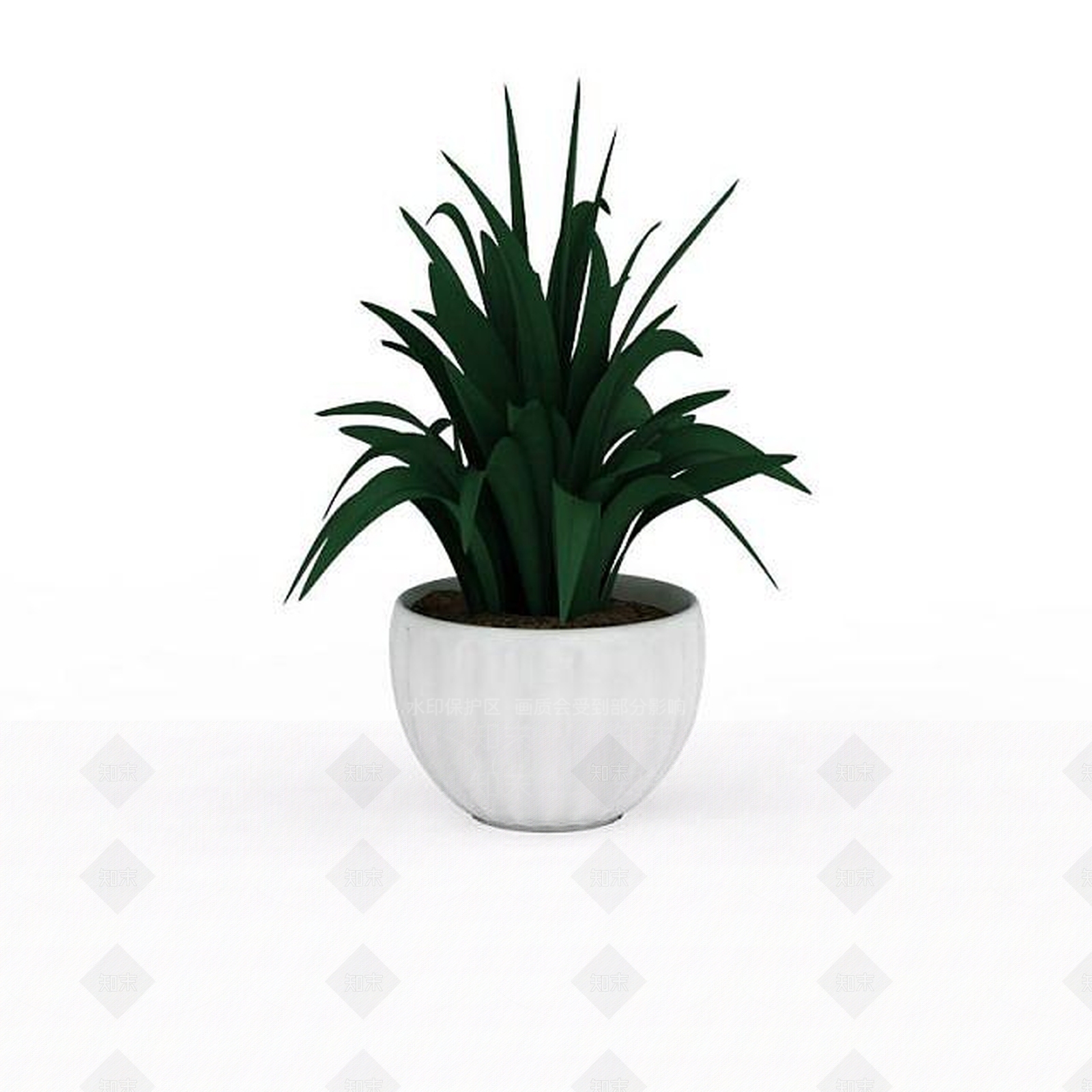 现代绿植盆栽装饰品3D模型下载【ID:1200054753】
