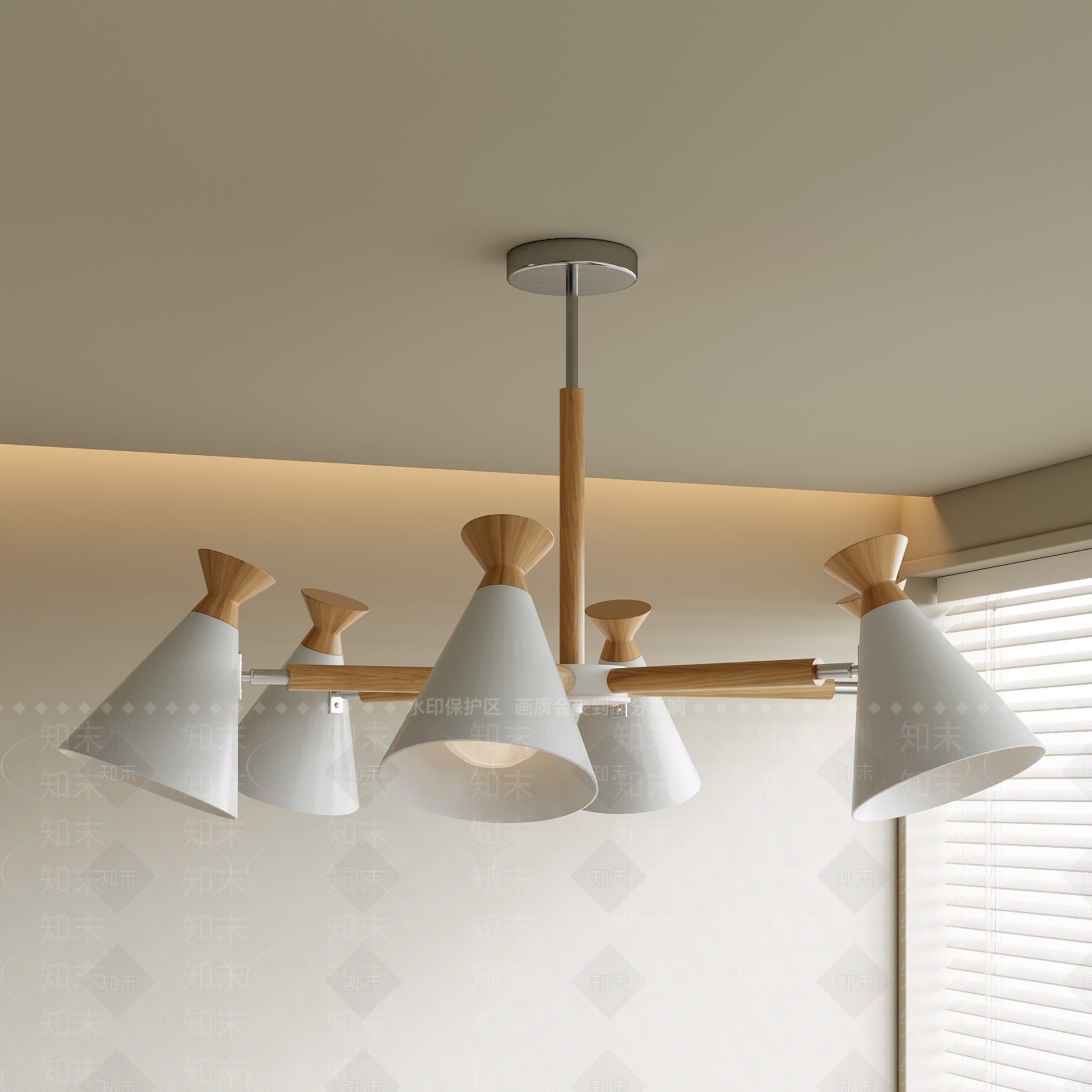 现代北欧吊灯3D模型下载【ID:1200057068】