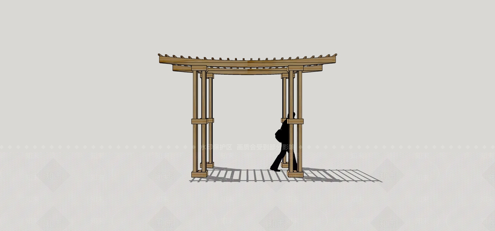 现代廊架SU模型下载【ID:1200063828】