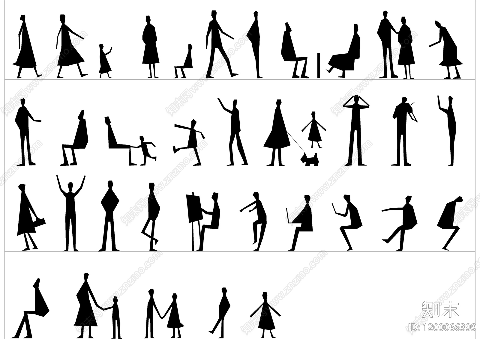 现代人物施工图下载【ID:1200066399】