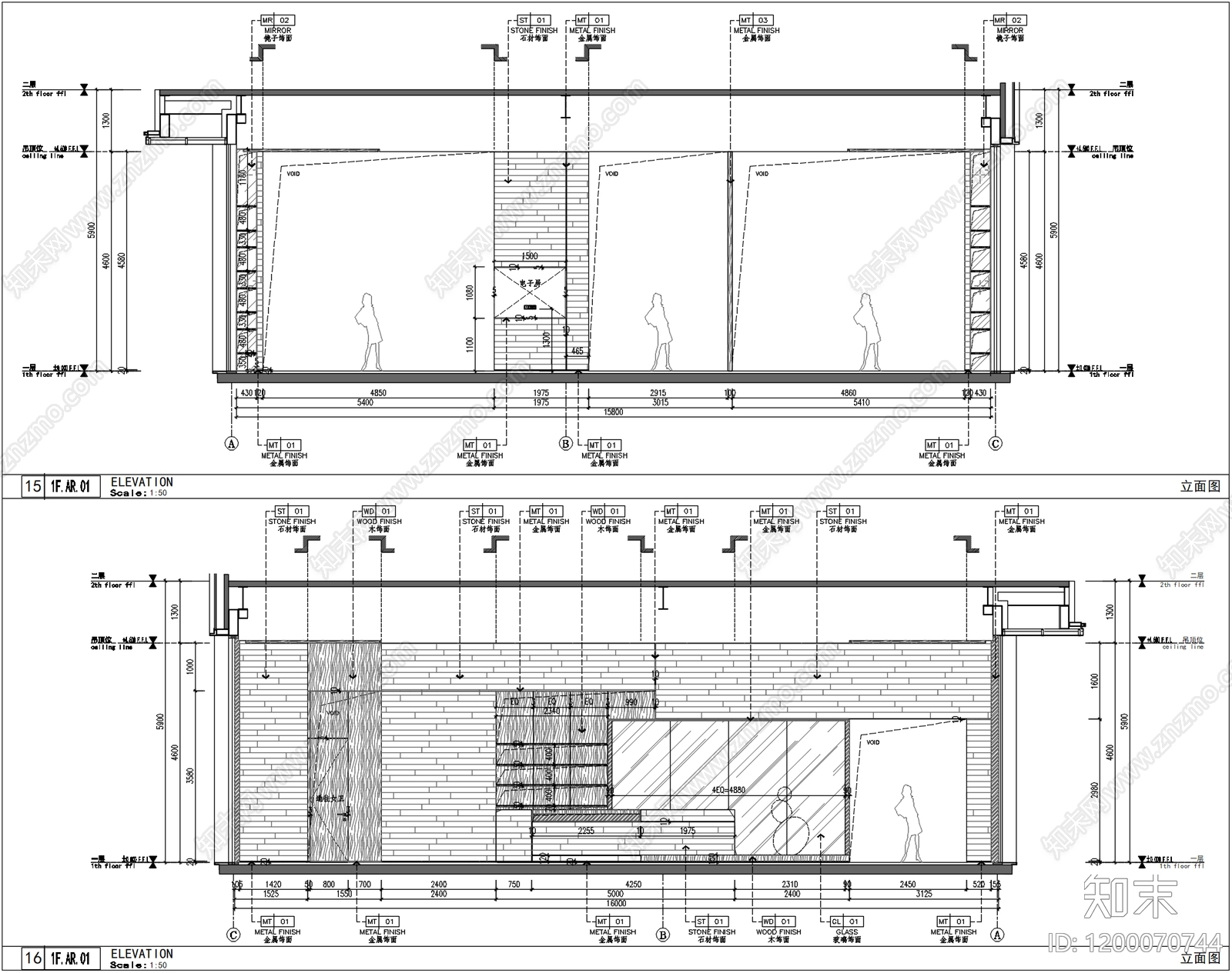 现代简约售楼处cad施工图下载【ID:1200070744】