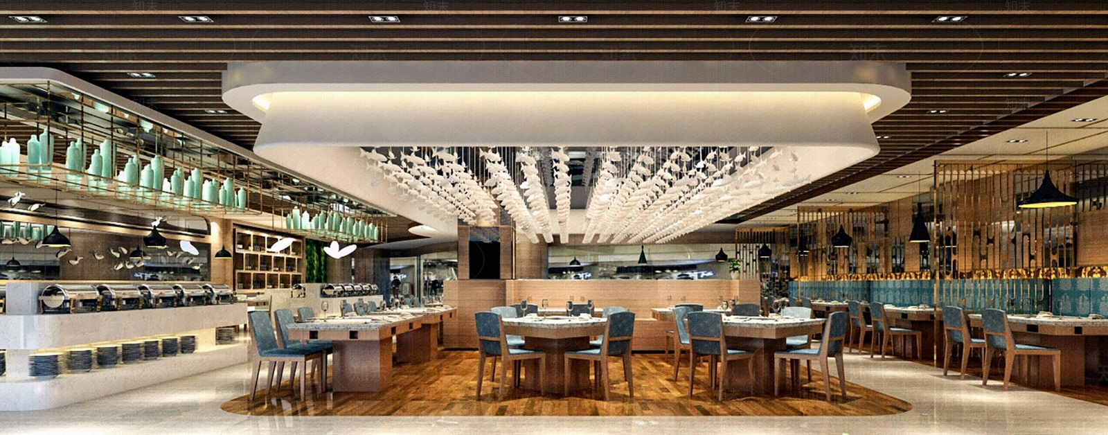 现代餐厅贴图下载【ID:1200075550】