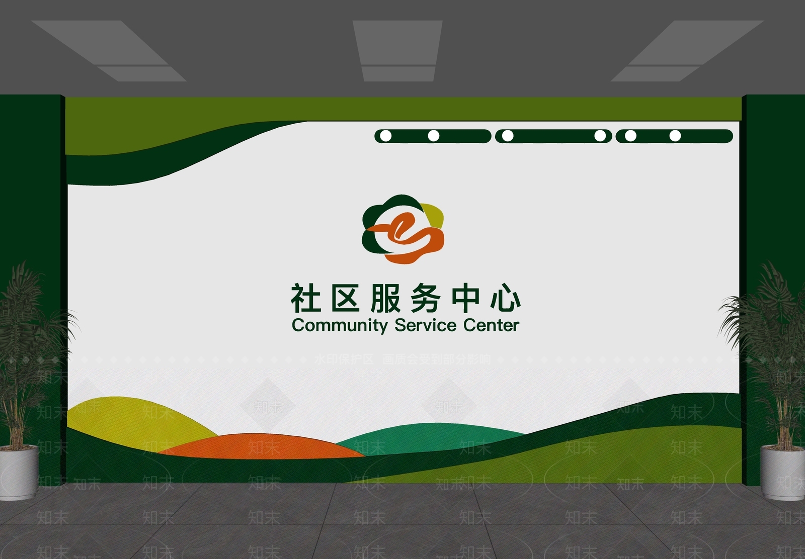 现代新中式背景墙SU模型下载【ID:1200077232】