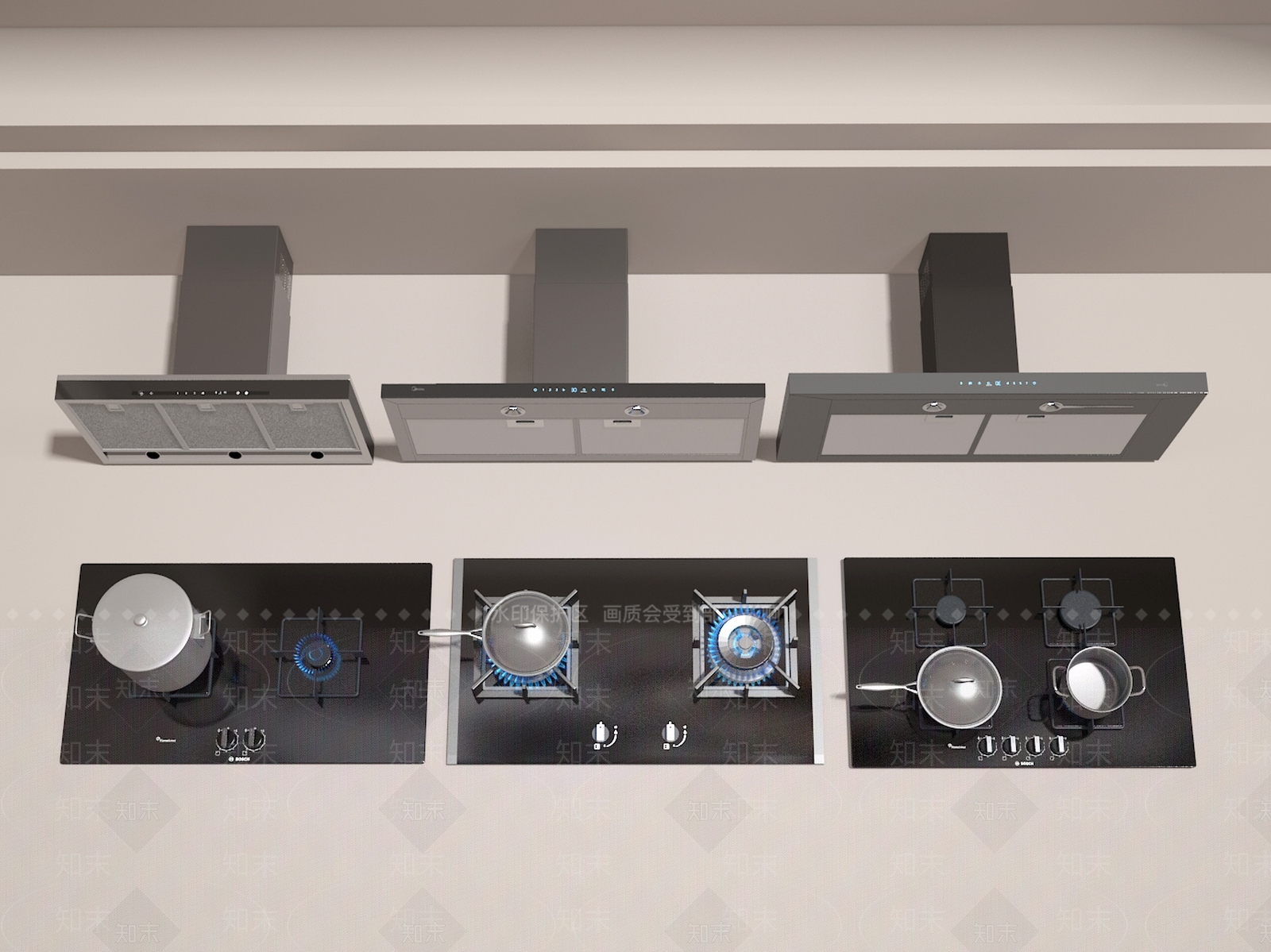 油烟机3D模型下载【ID:1200079335】