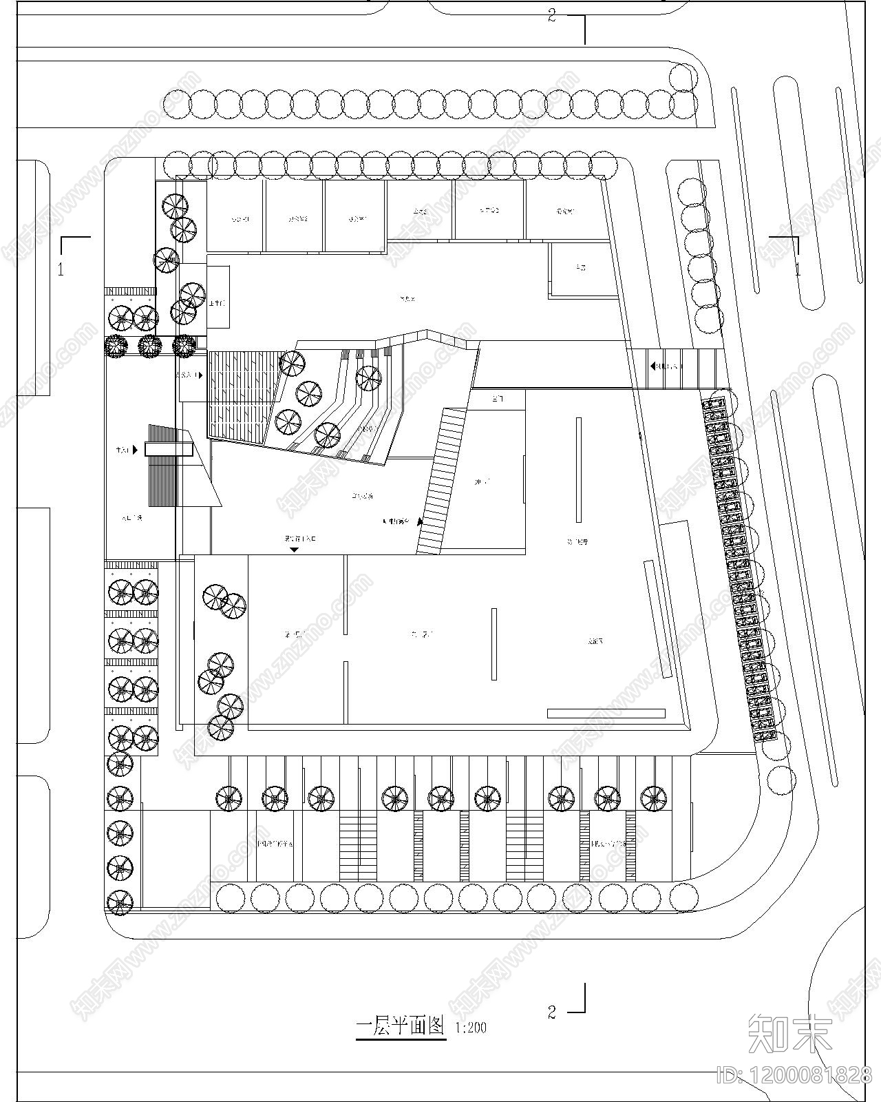 现代中式博物馆建筑施工图下载【ID:1200081828】