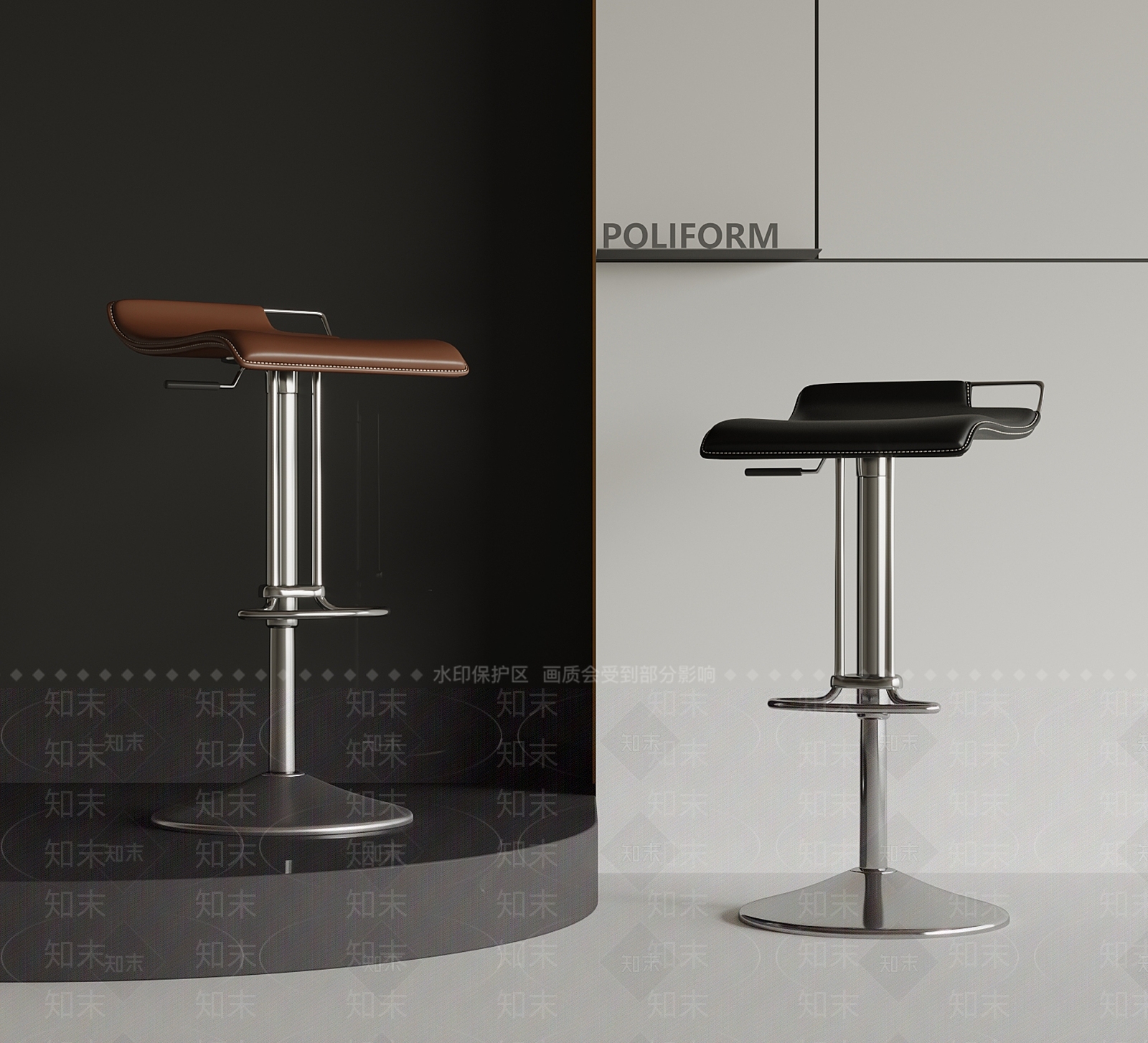 现代吧凳3D模型下载【ID:1200082114】
