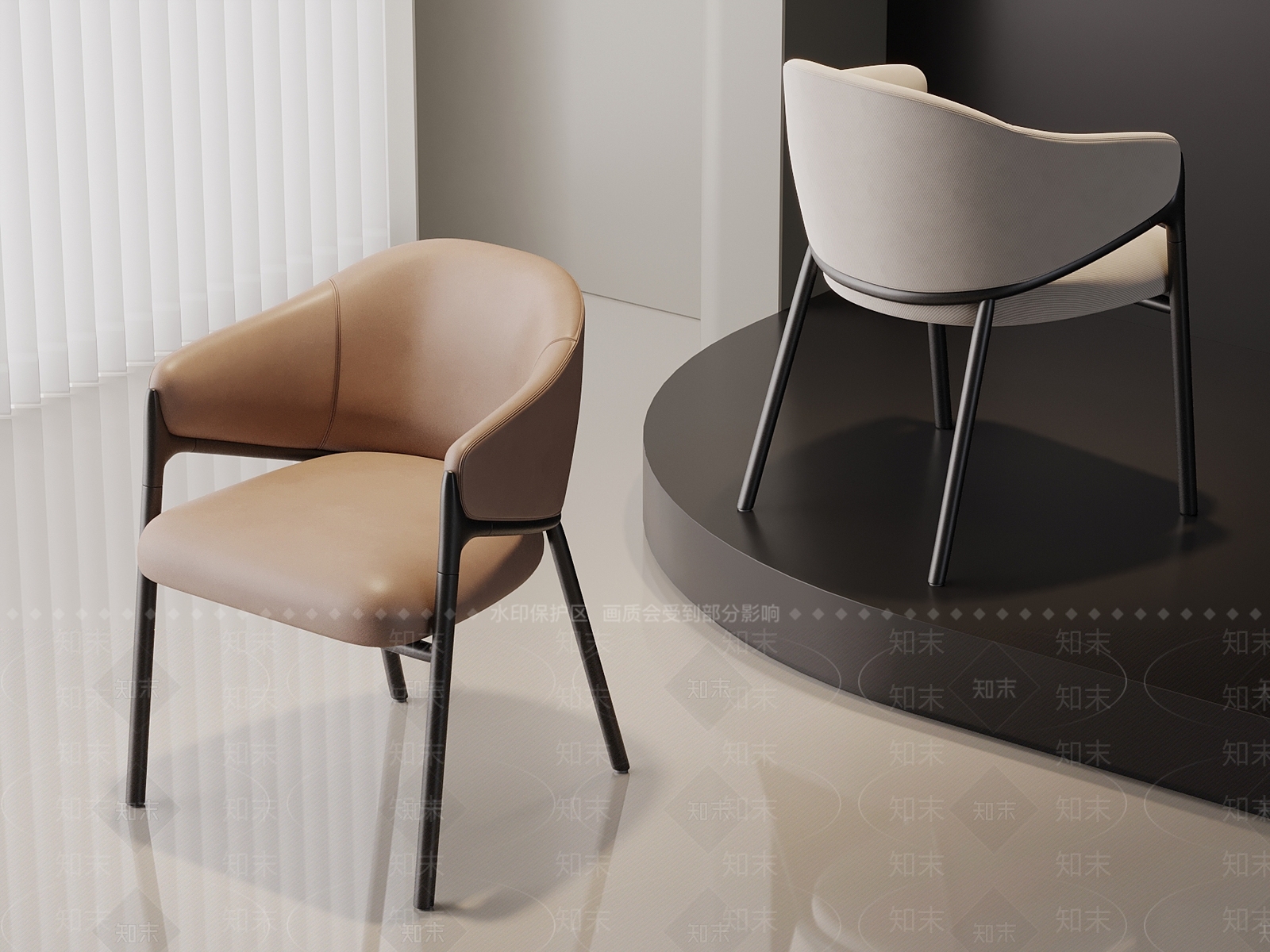 现代餐椅3D模型下载【ID:1200082988】