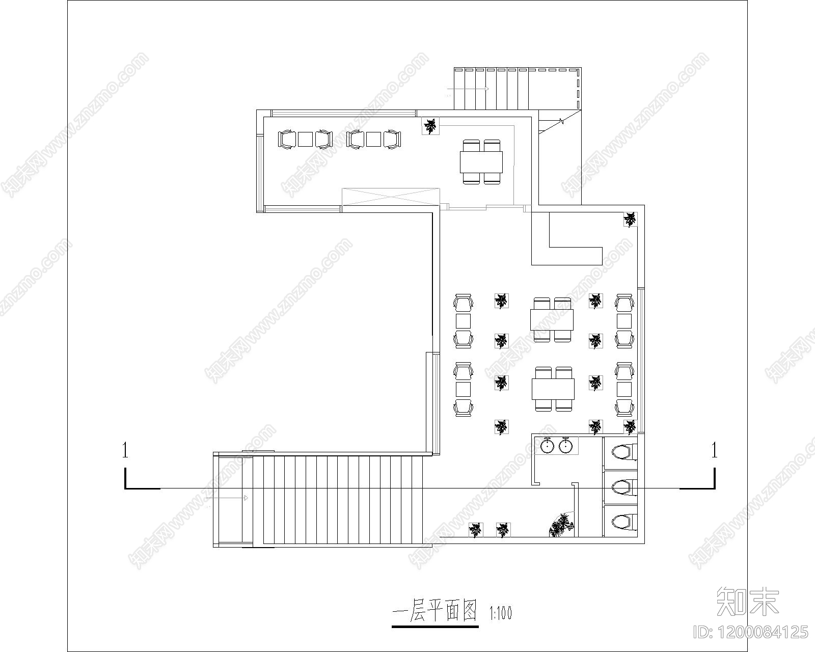 餐饮建筑施工图下载【ID:1200084125】