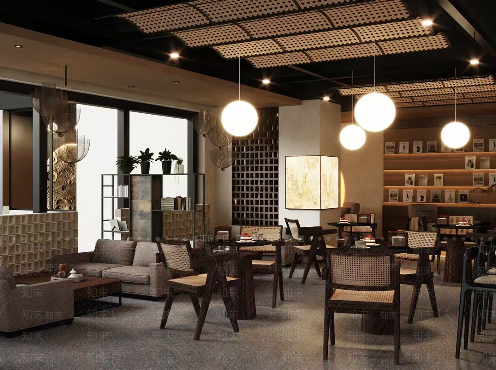 复古工业咖啡厅3D模型下载【ID:1200084039】