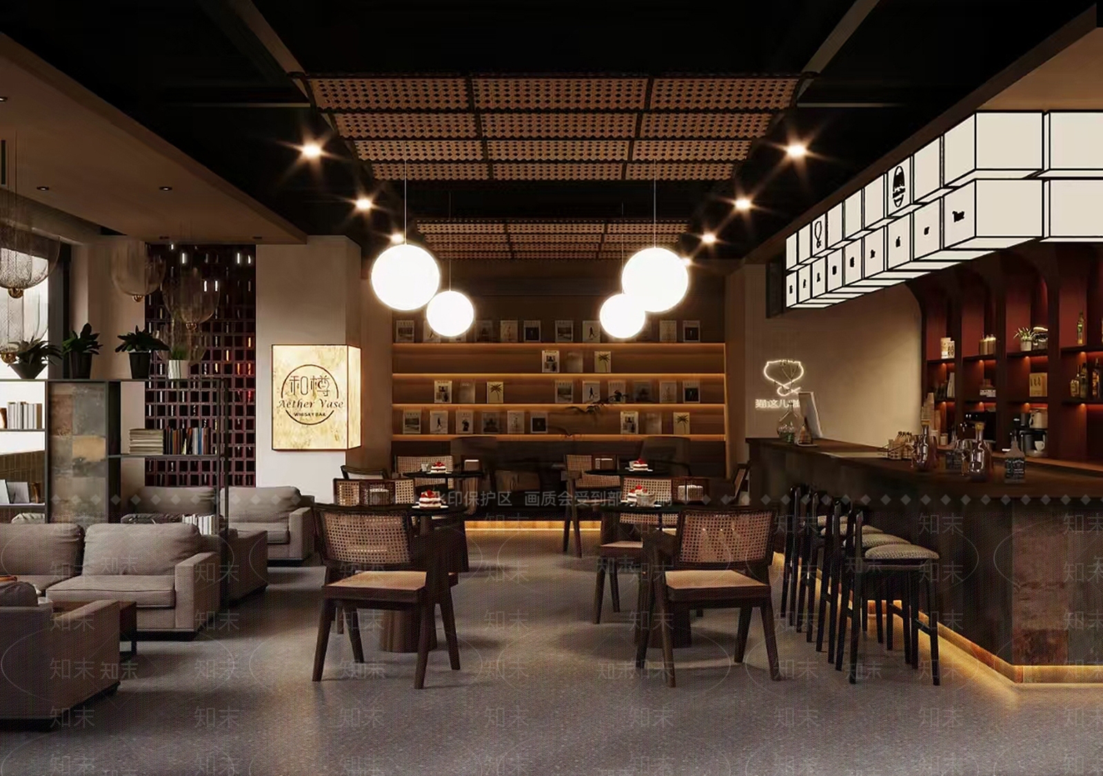 复古工业咖啡厅3D模型下载【ID:1200084039】