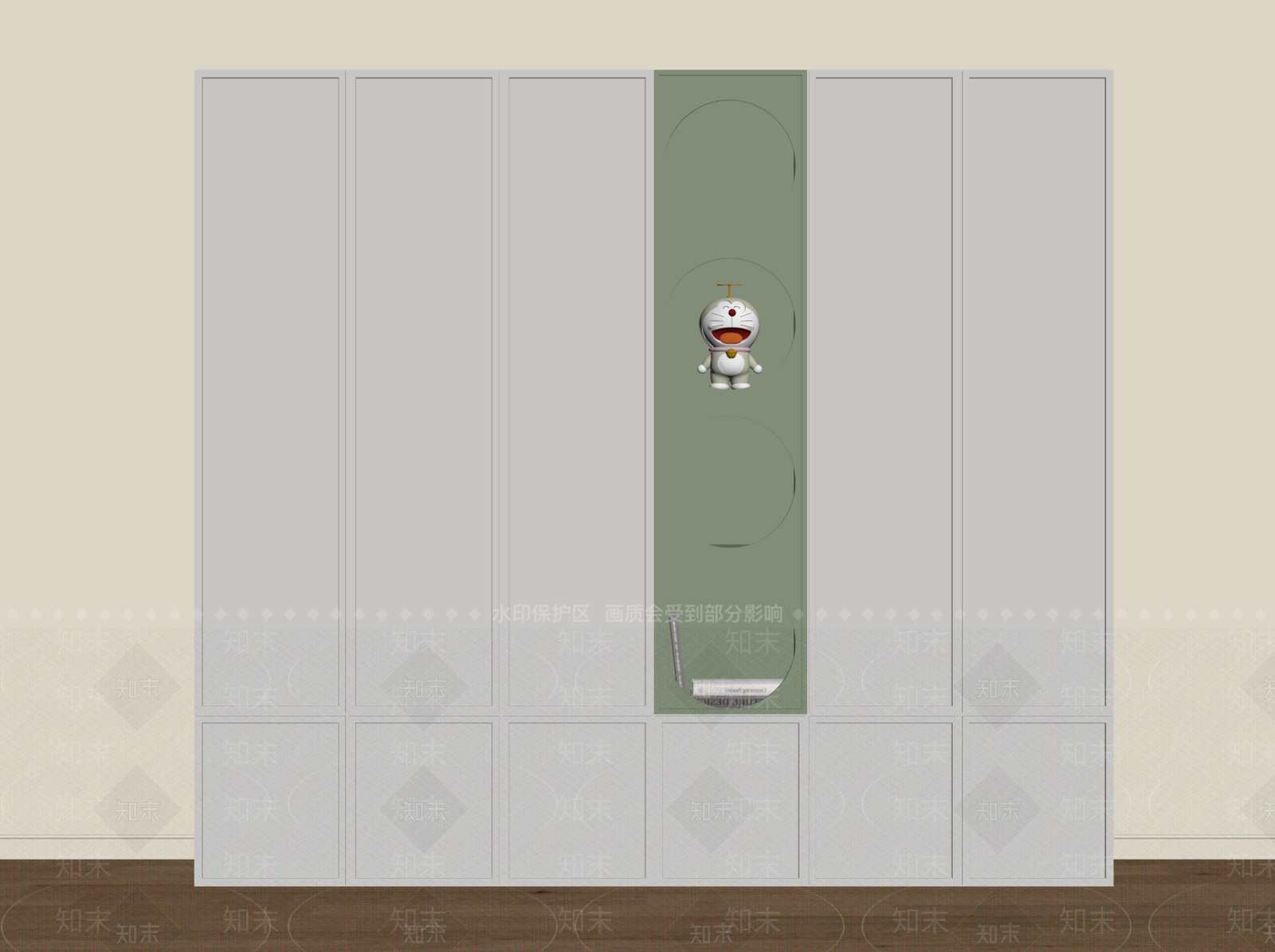 现代衣柜SU模型下载【ID:1200084118】
