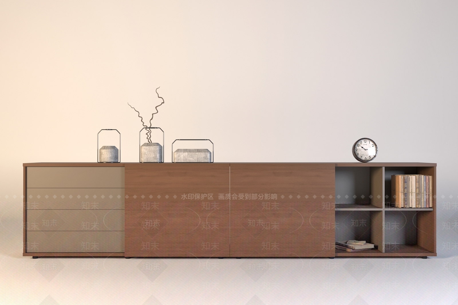 现代新中式餐边柜3D模型下载【ID:1200086099】