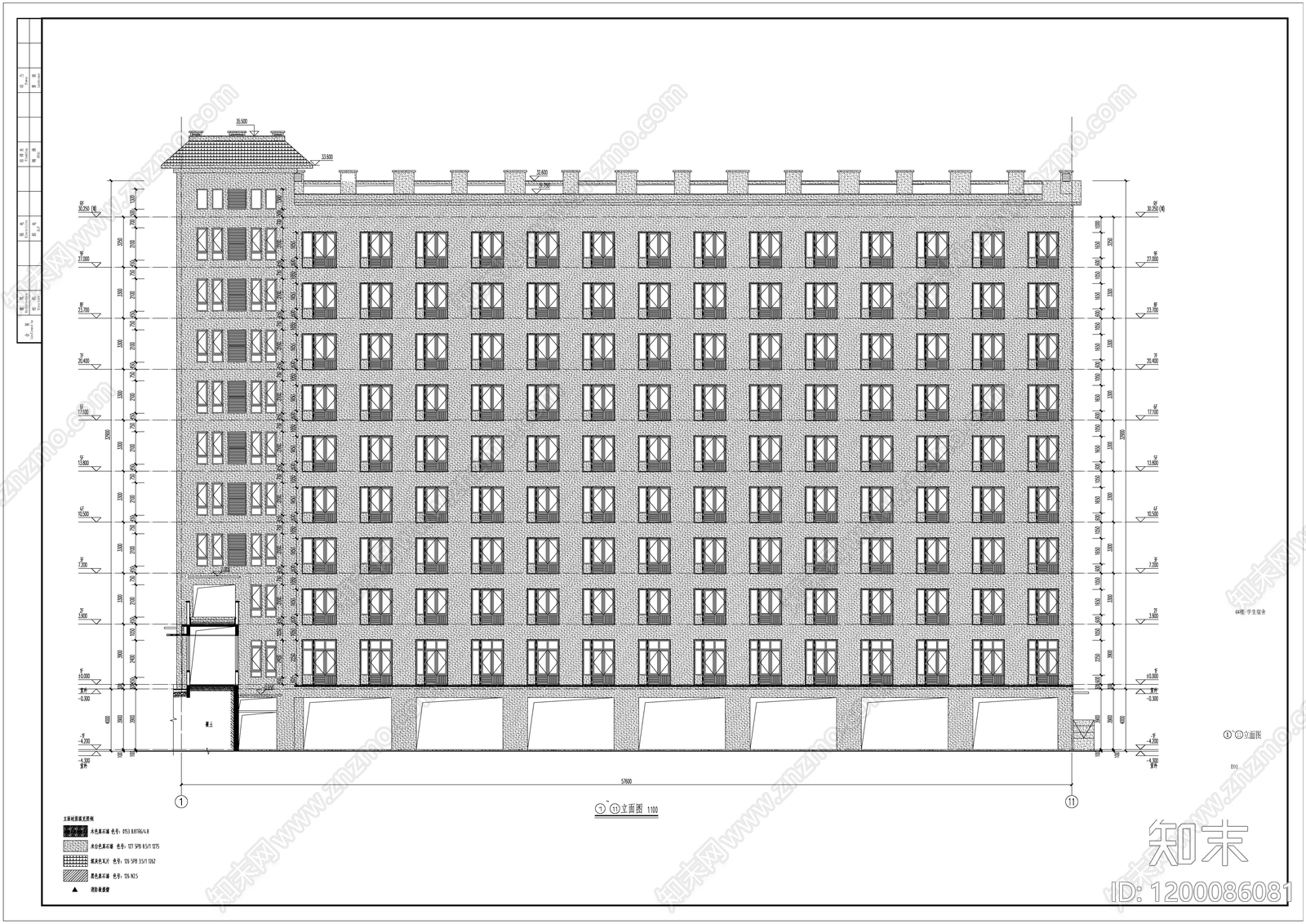 新中式学校建筑cad施工图下载【ID:1200086081】