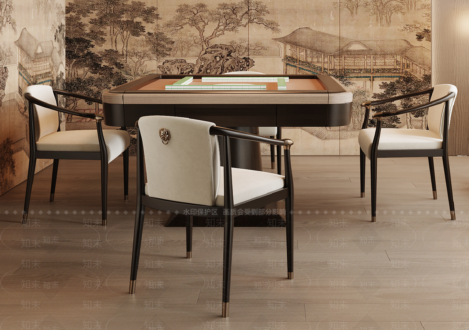 麻将桌3D模型下载【ID:1200085747】