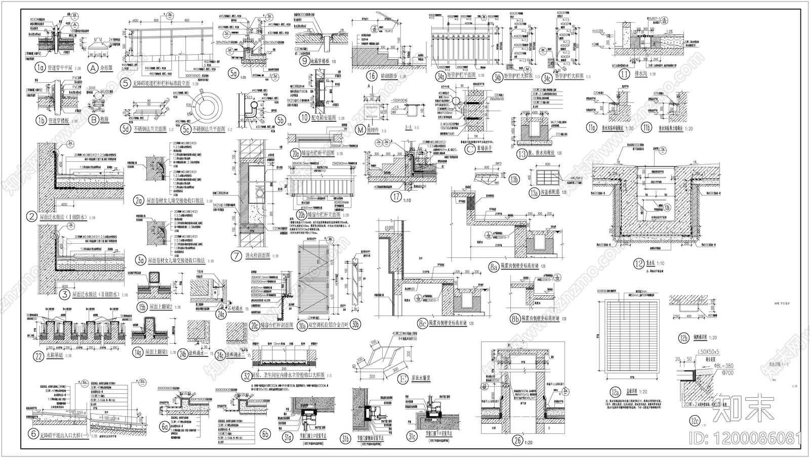 新中式学校建筑cad施工图下载【ID:1200086081】