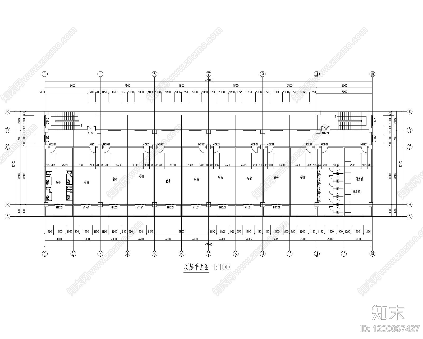 现代学校建筑cad施工图下载【ID:1200087427】