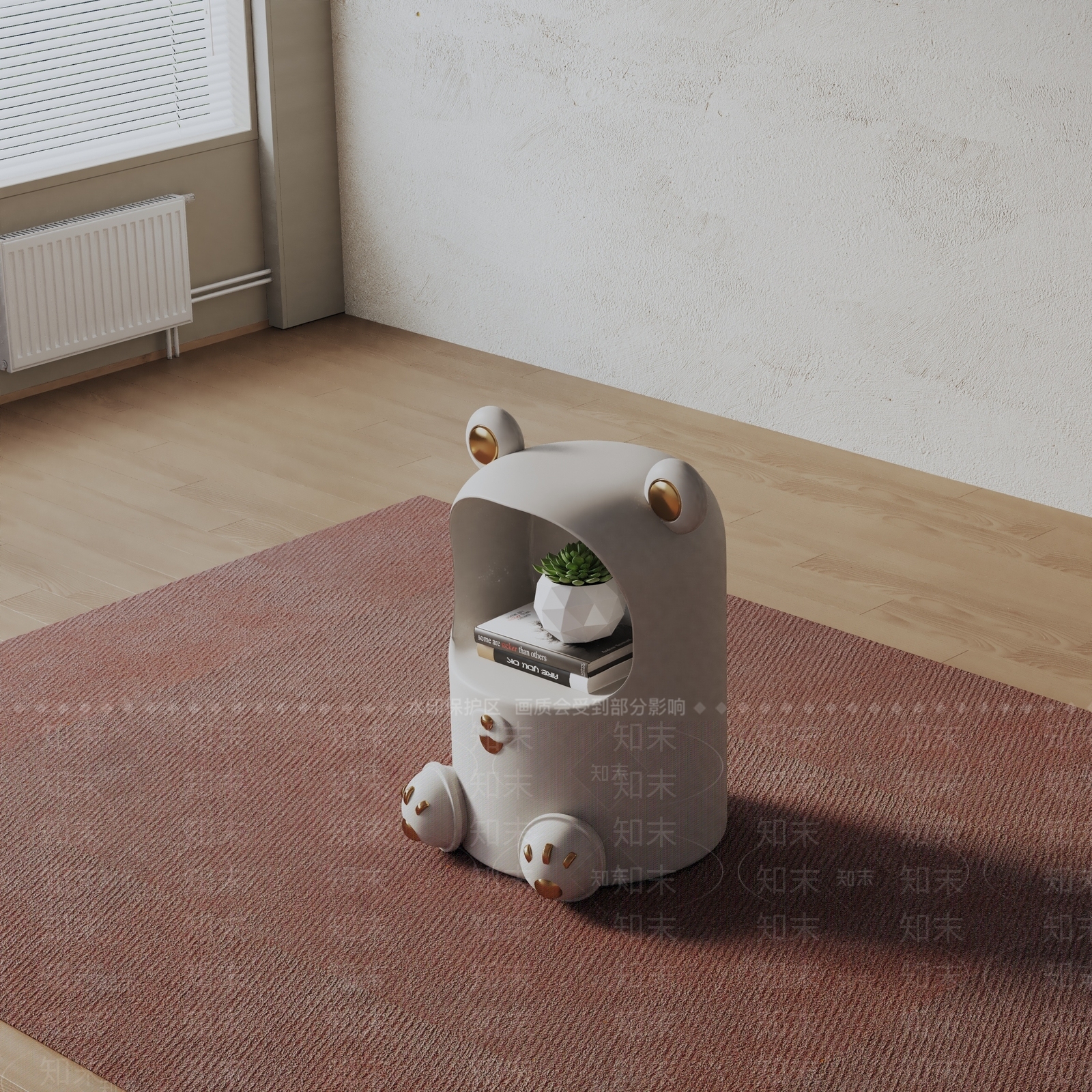 现代床头柜3D模型下载【ID:1200088436】