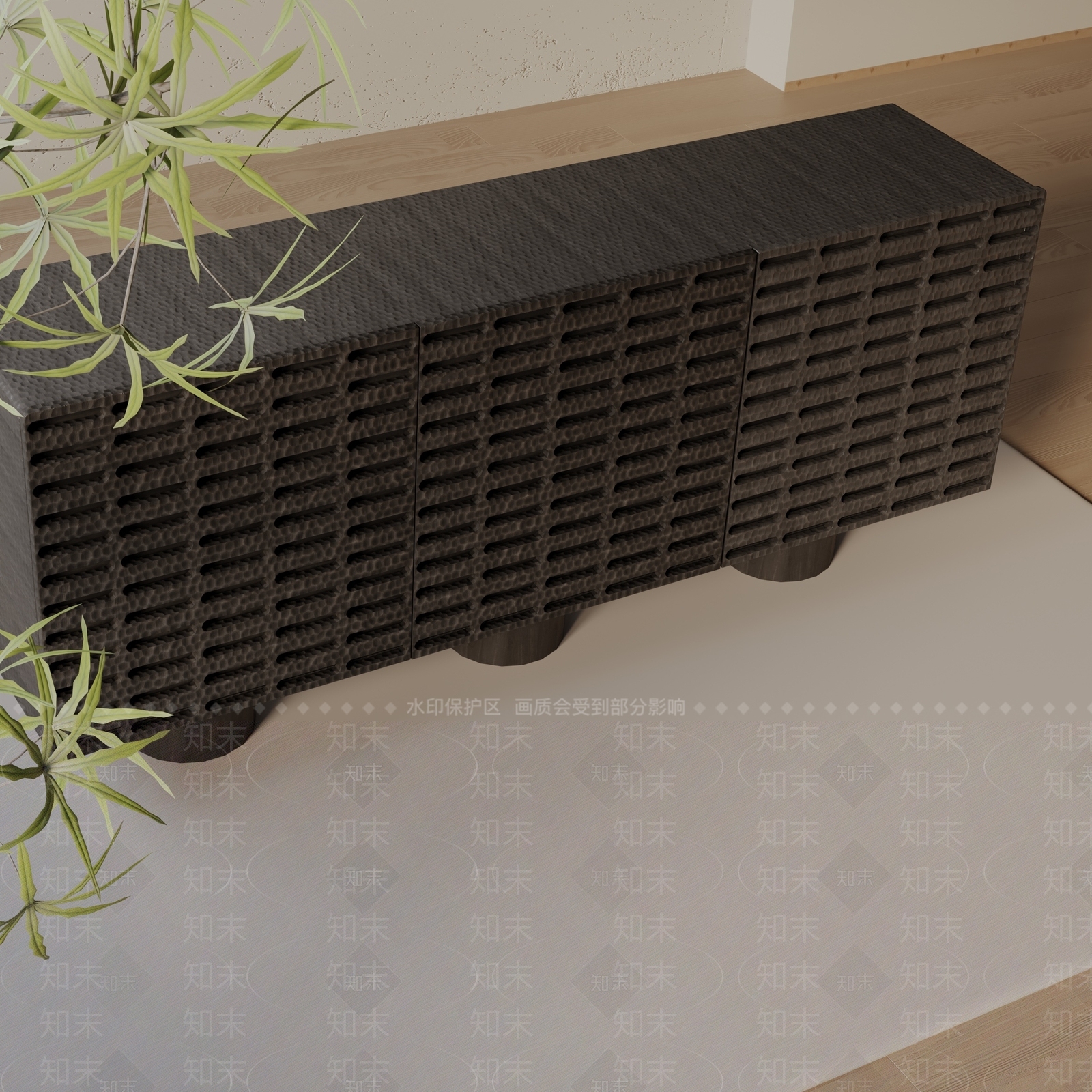 现代玄关柜3D模型下载【ID:1200089352】