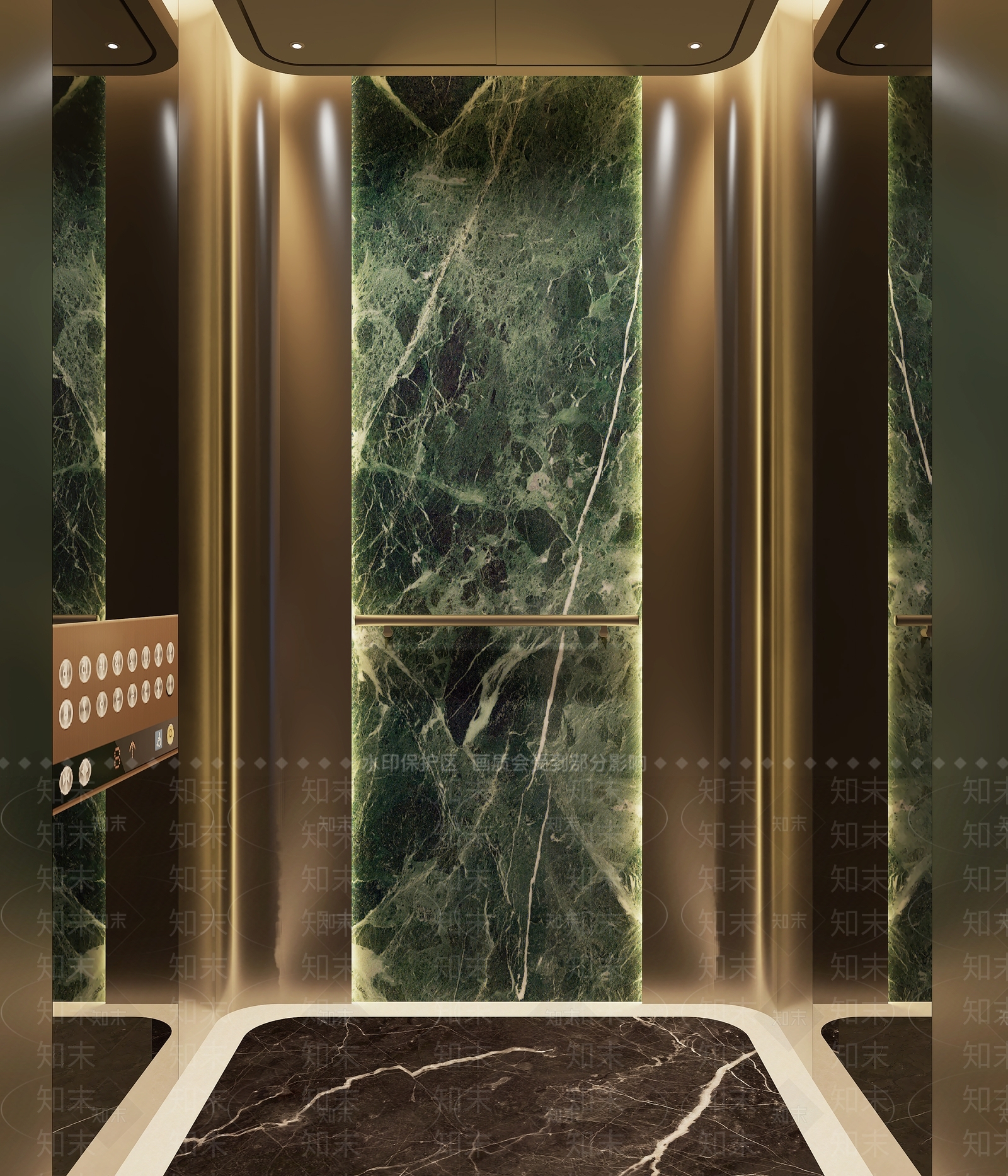 轻奢电梯间3D模型下载【ID:1200089652】