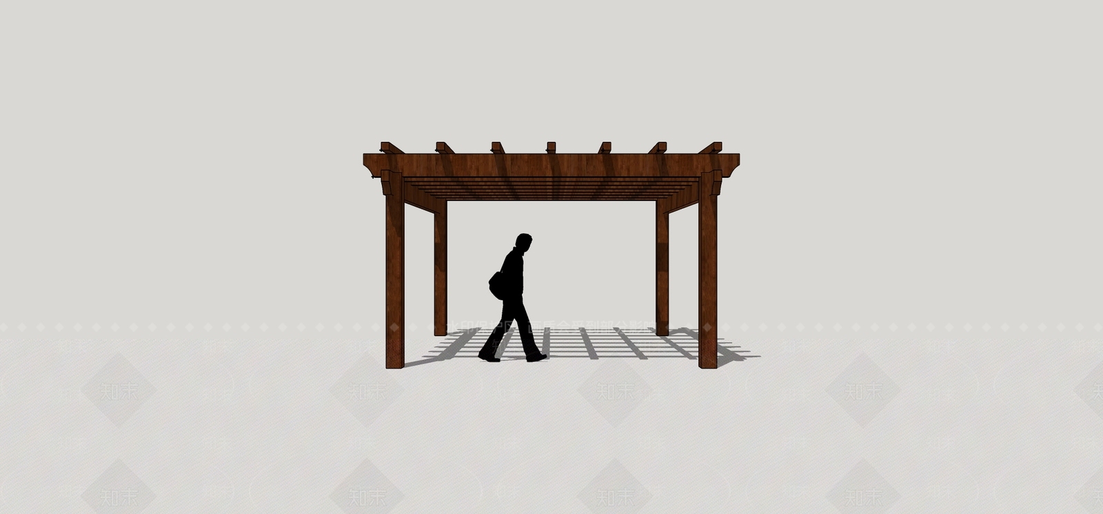 现代廊架SU模型下载【ID:1200090217】