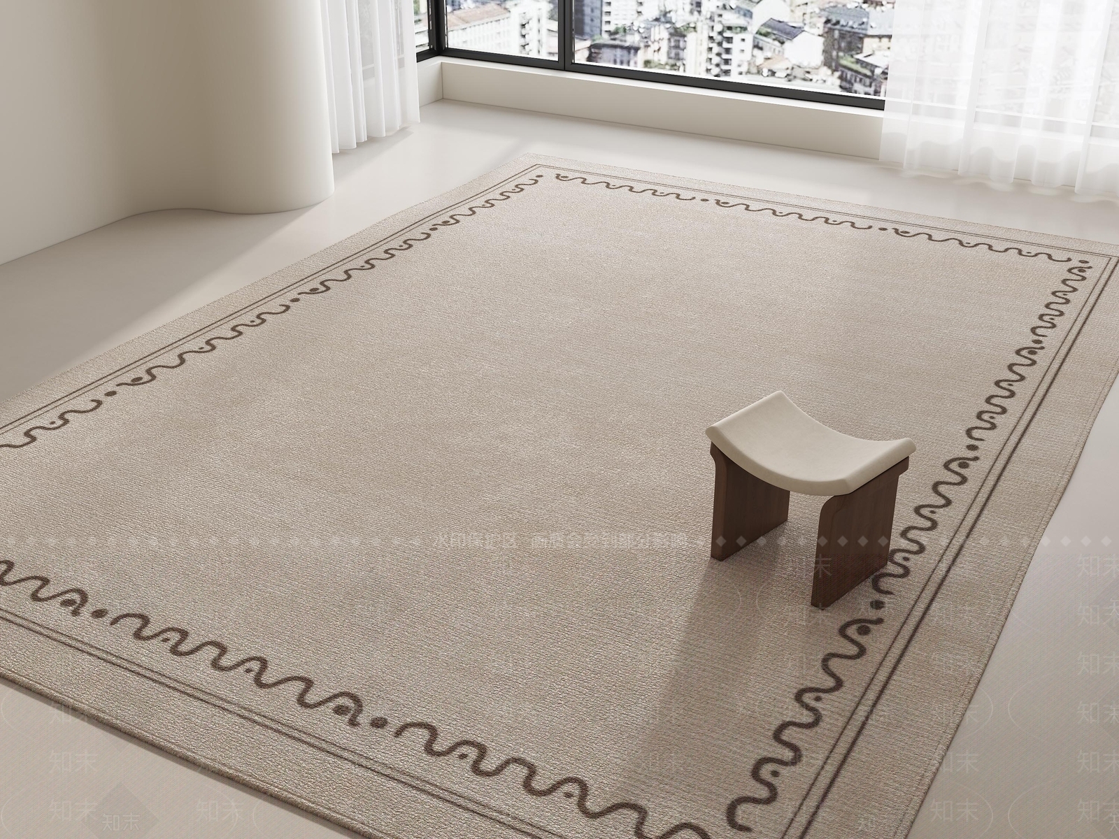 现代中古地毯3D模型下载【ID:1200090440】