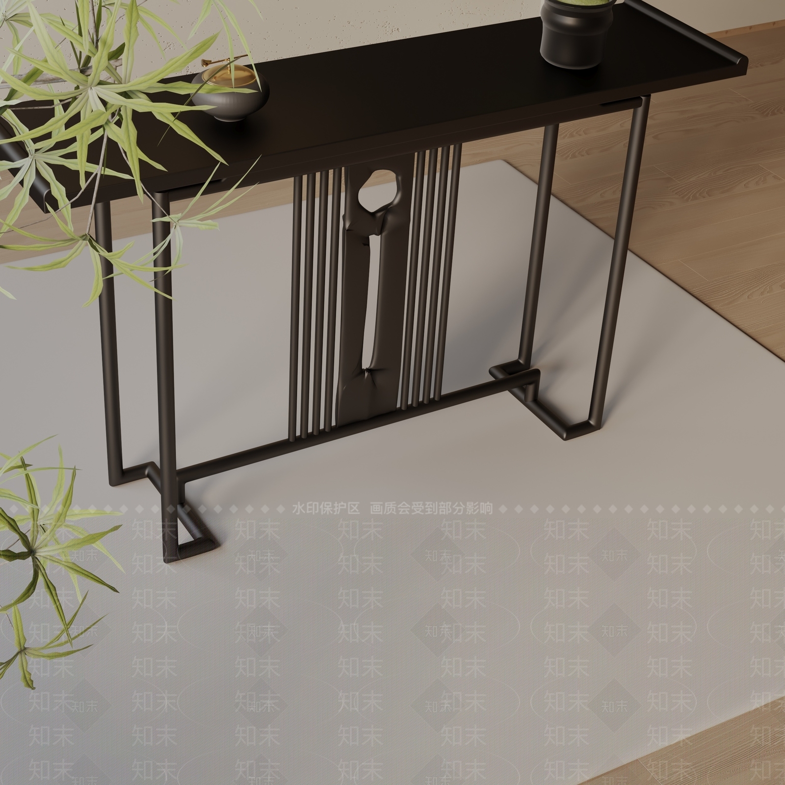 现代玄关柜3D模型下载【ID:1200090767】