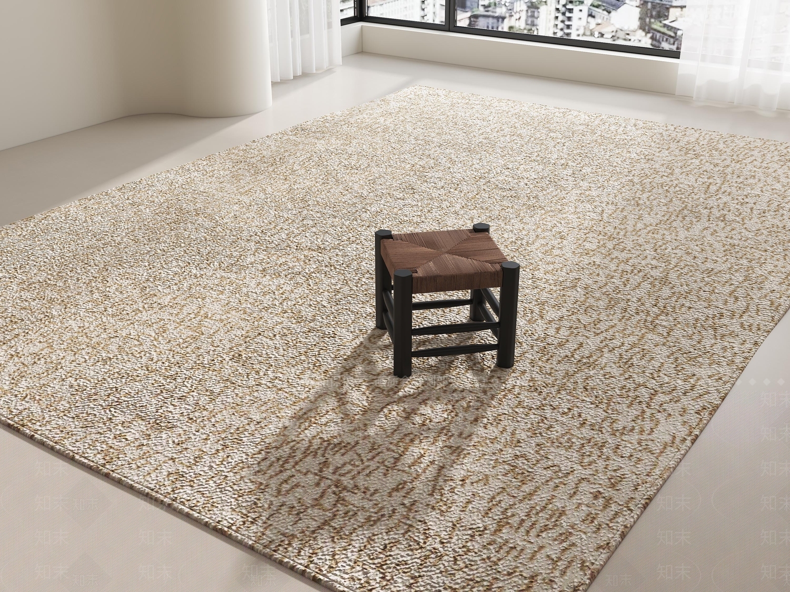现代中古地毯3D模型下载【ID:1200090788】