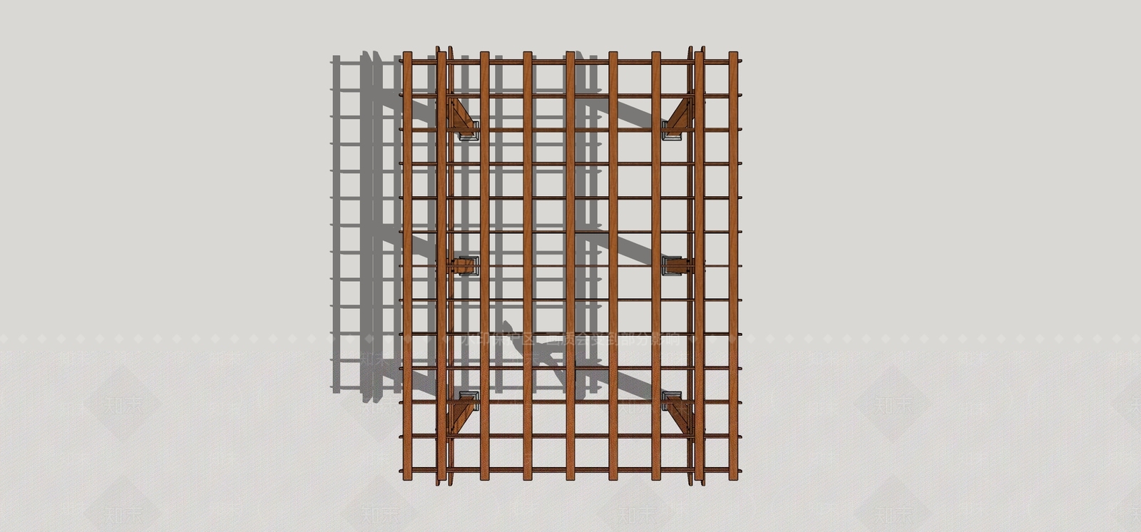 现代廊架SU模型下载【ID:1200090857】