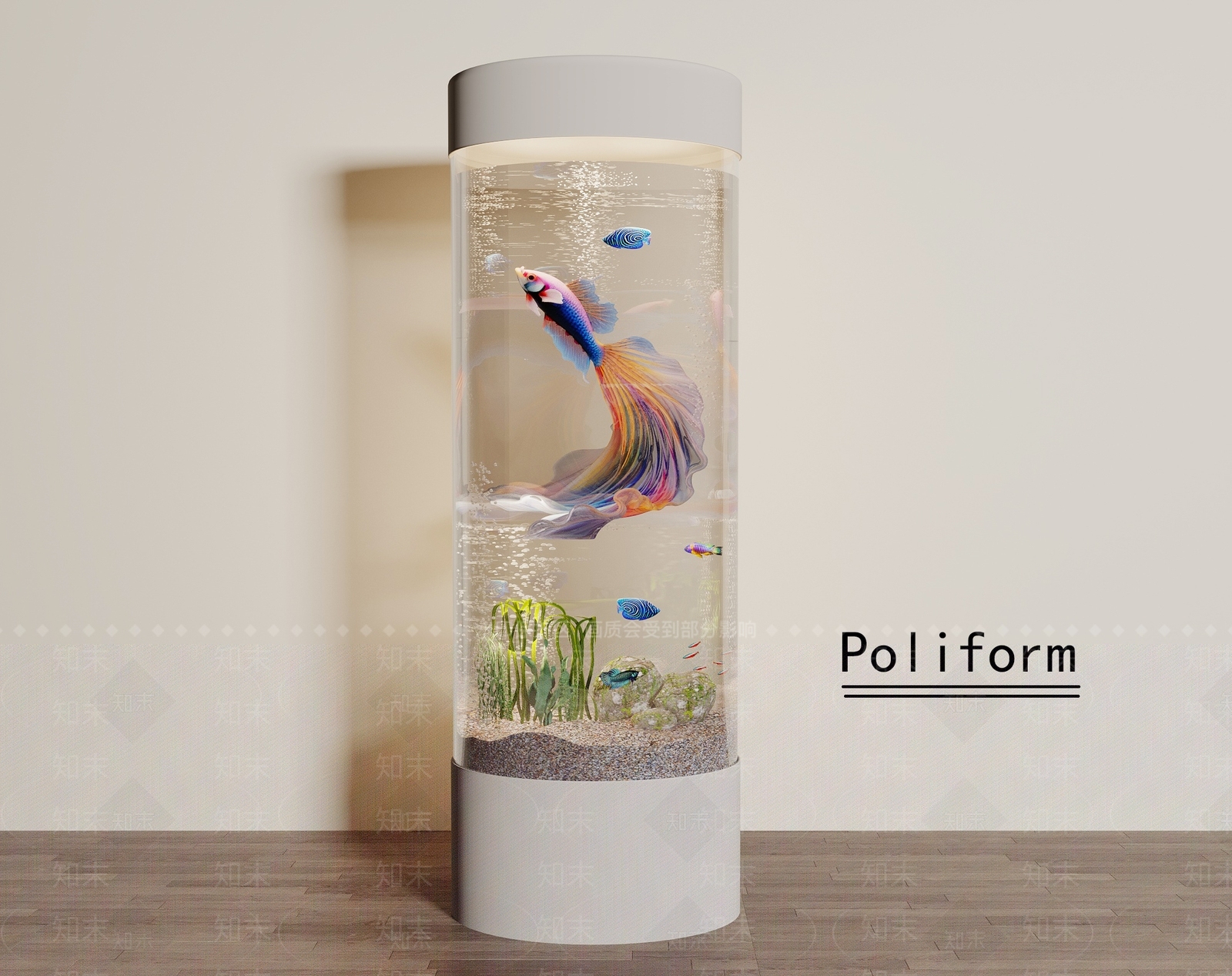 现代轻奢鱼缸SU模型下载【ID:1200092091】