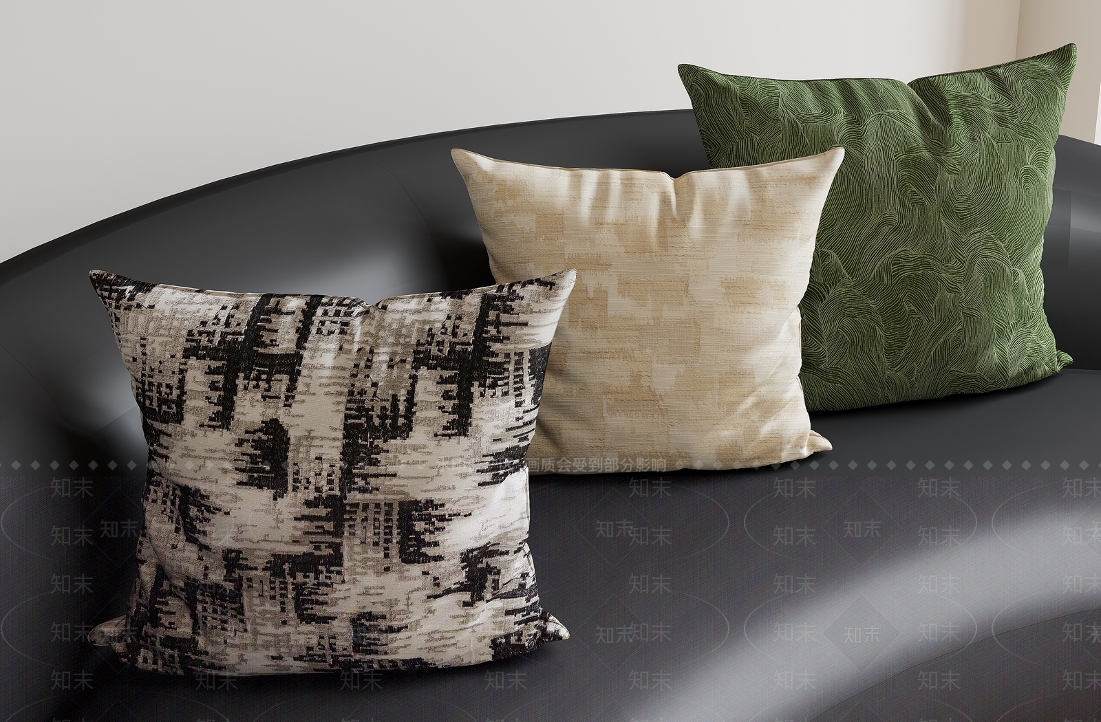 现代轻奢抱枕3D模型下载【ID:1200092525】