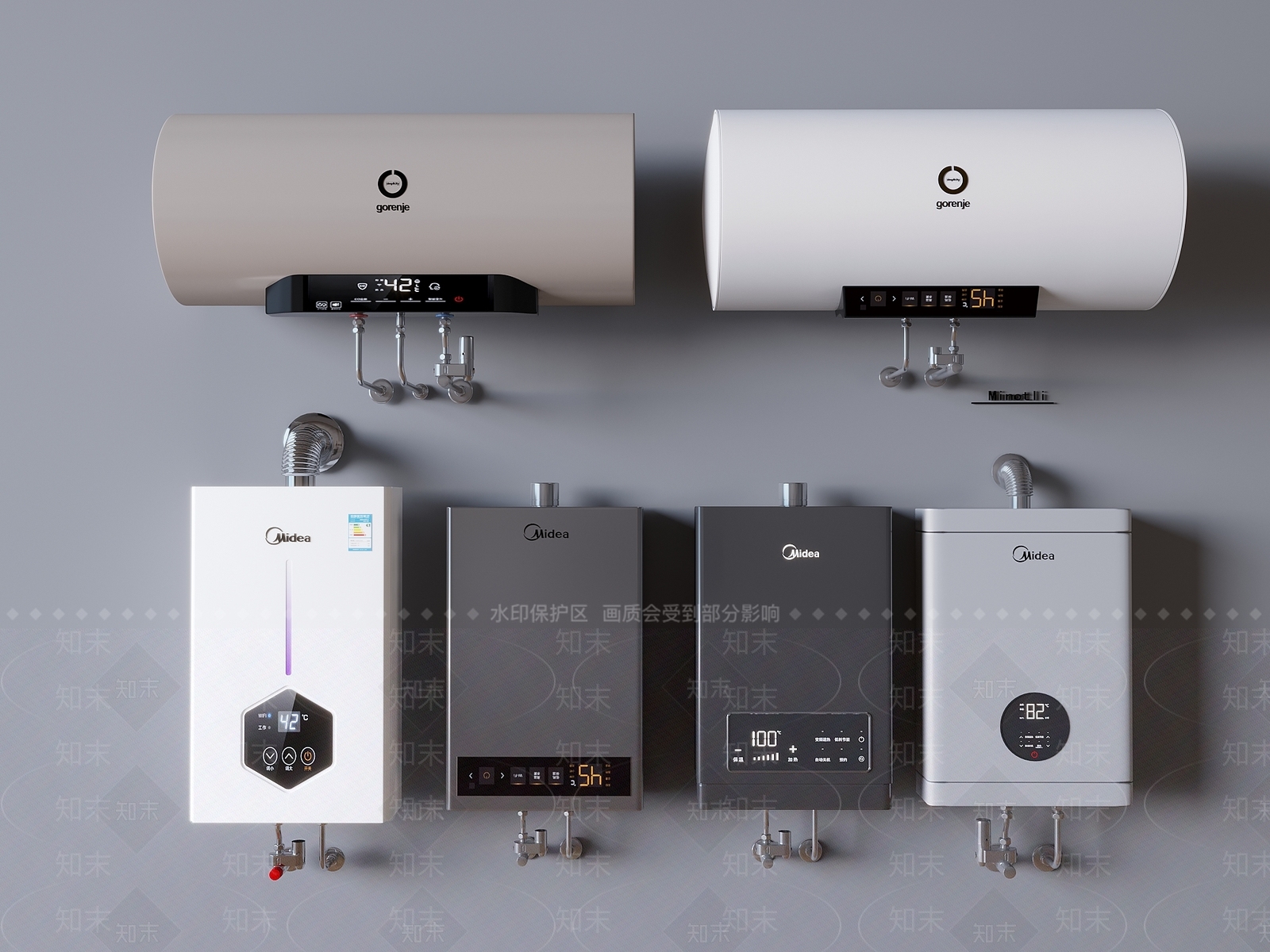 热水器3D模型下载【ID:1200094534】