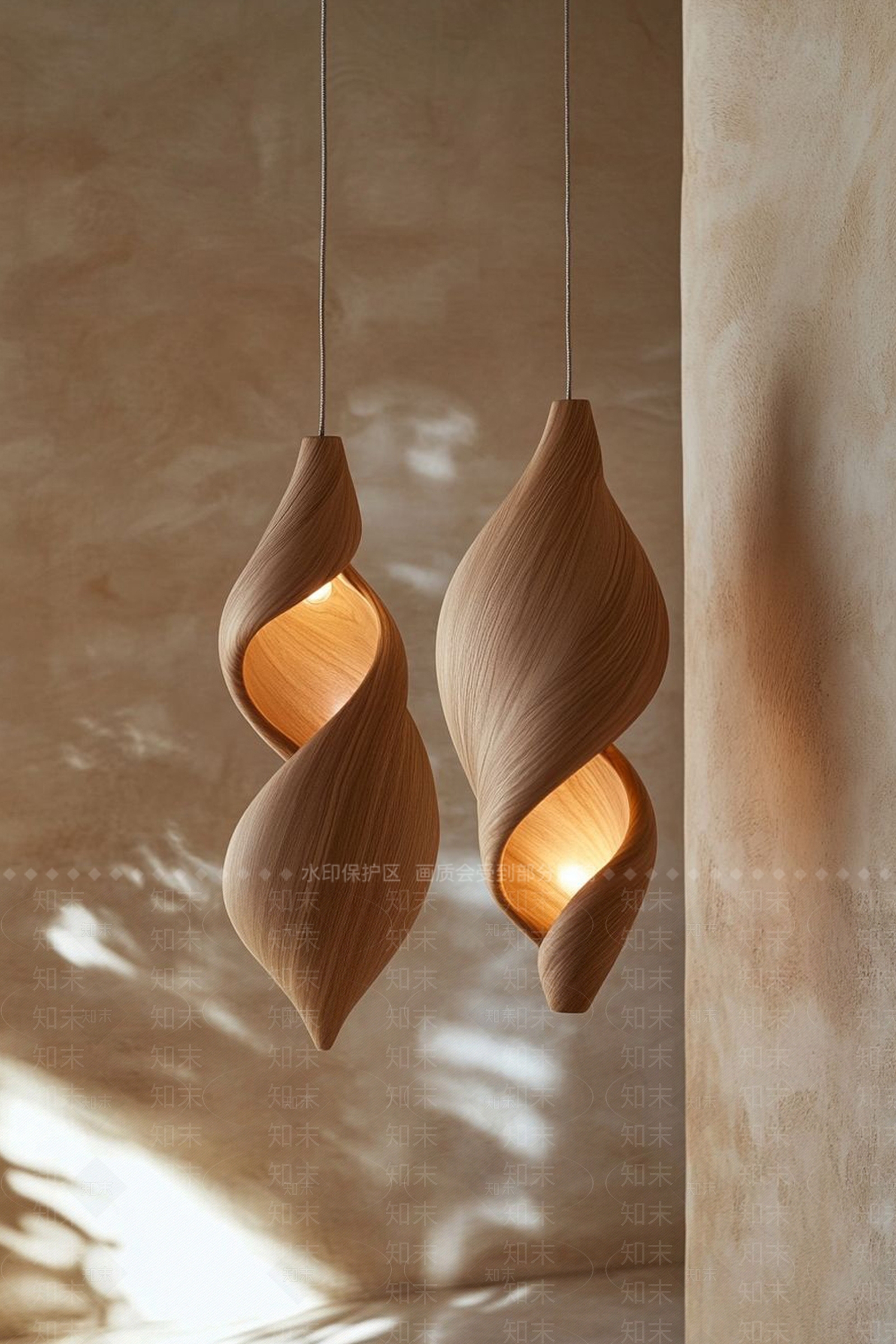 侘寂原木吧台吊灯3D模型下载【ID:1200097505】