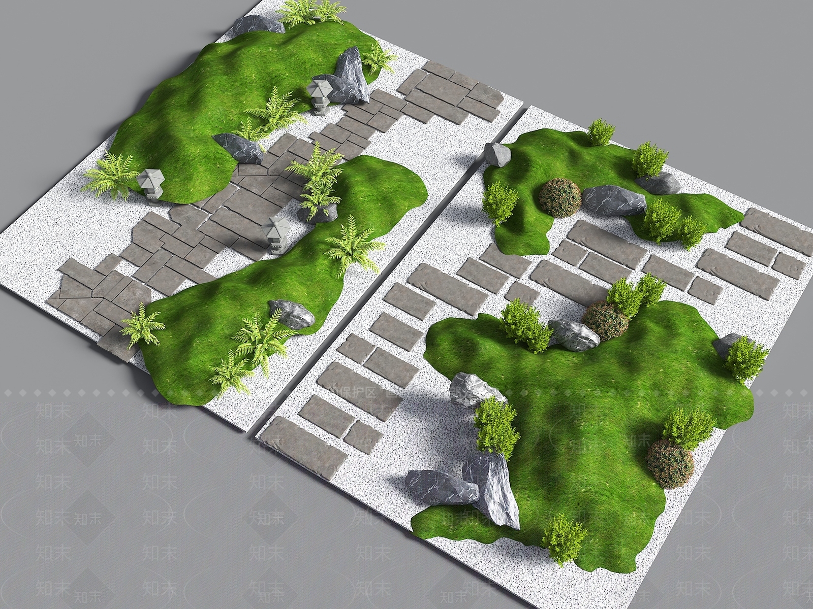 现代微地形SU模型下载【ID:1200098261】