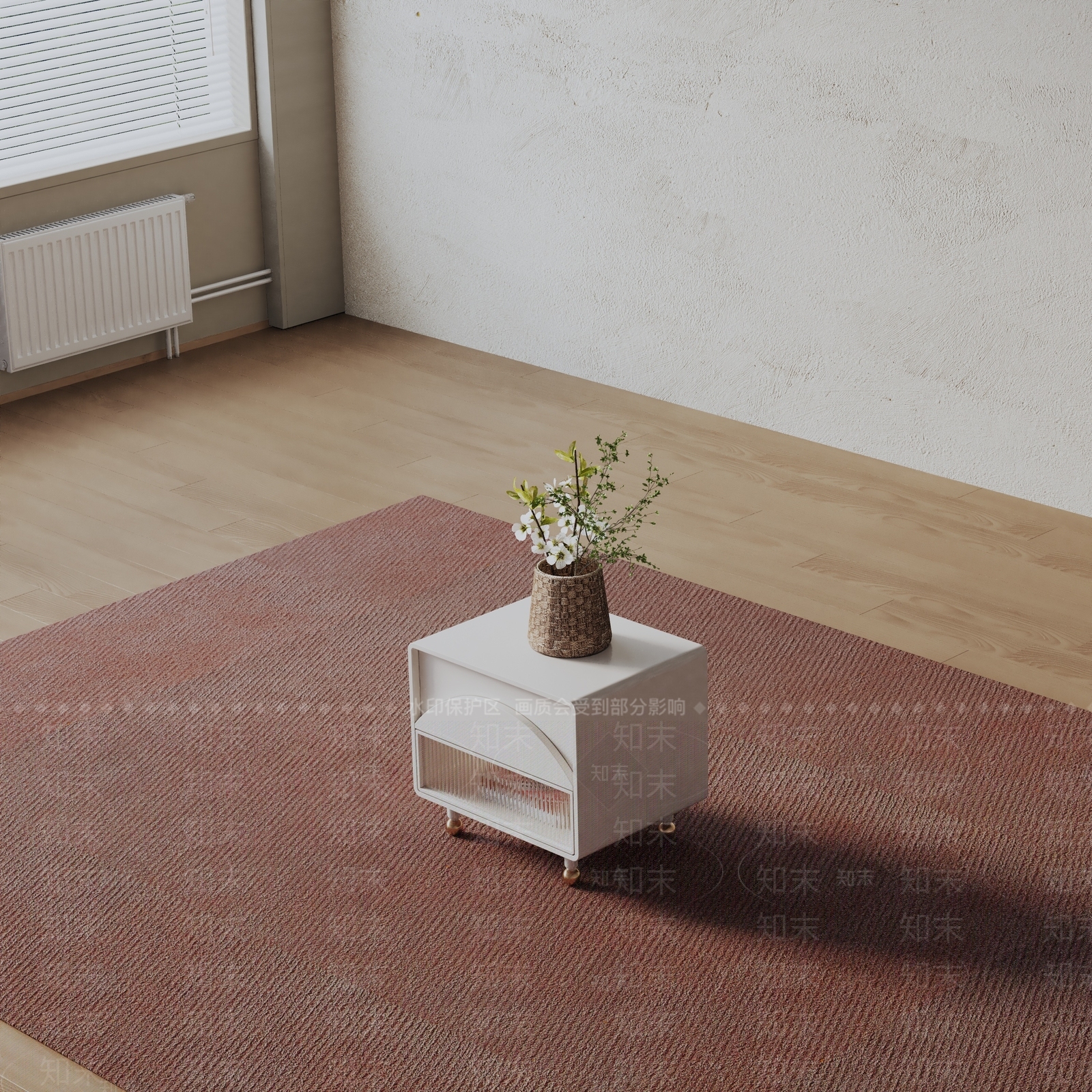 现代床头柜3D模型下载【ID:1200100657】